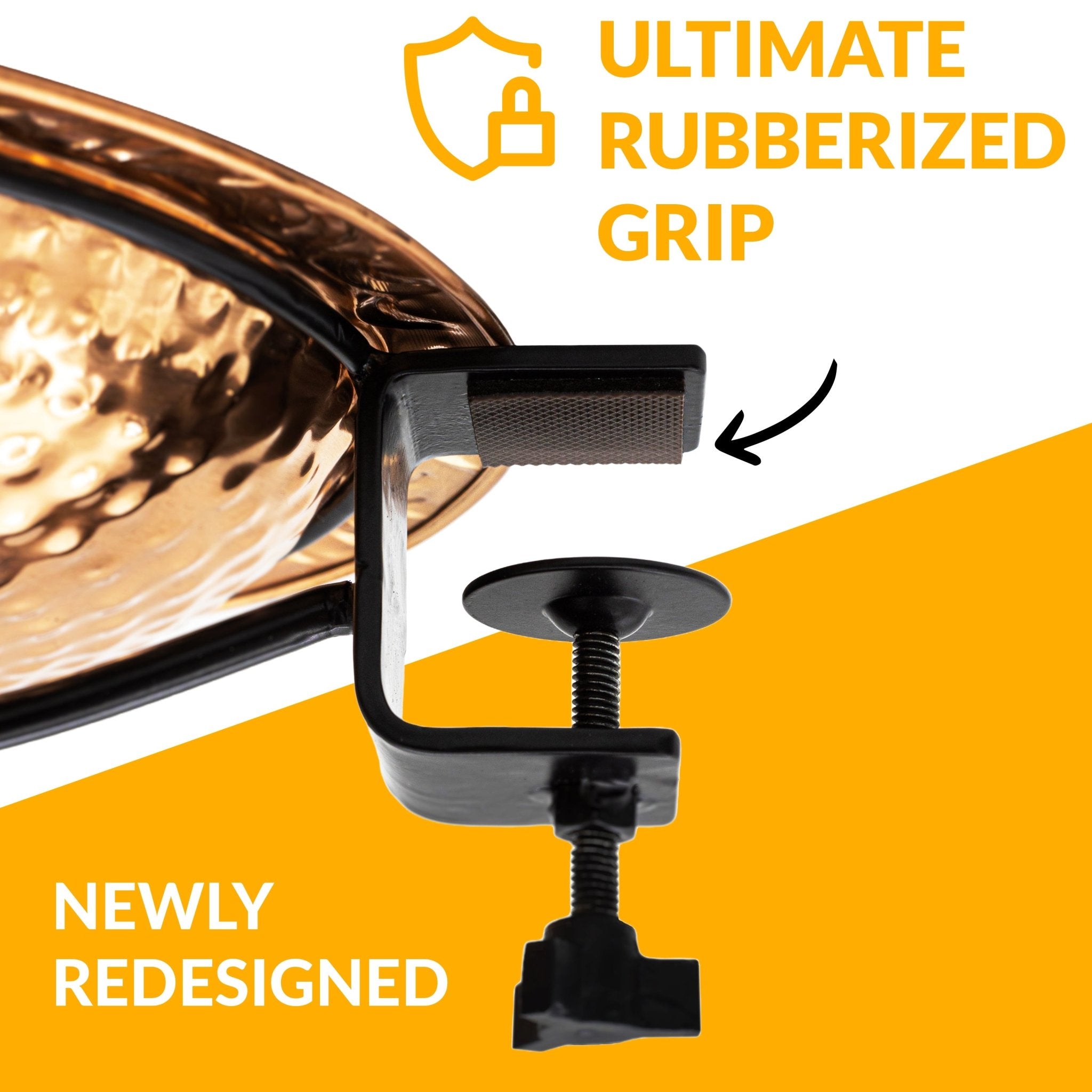 18" Deck Mount Copper Bird Bath - Evira