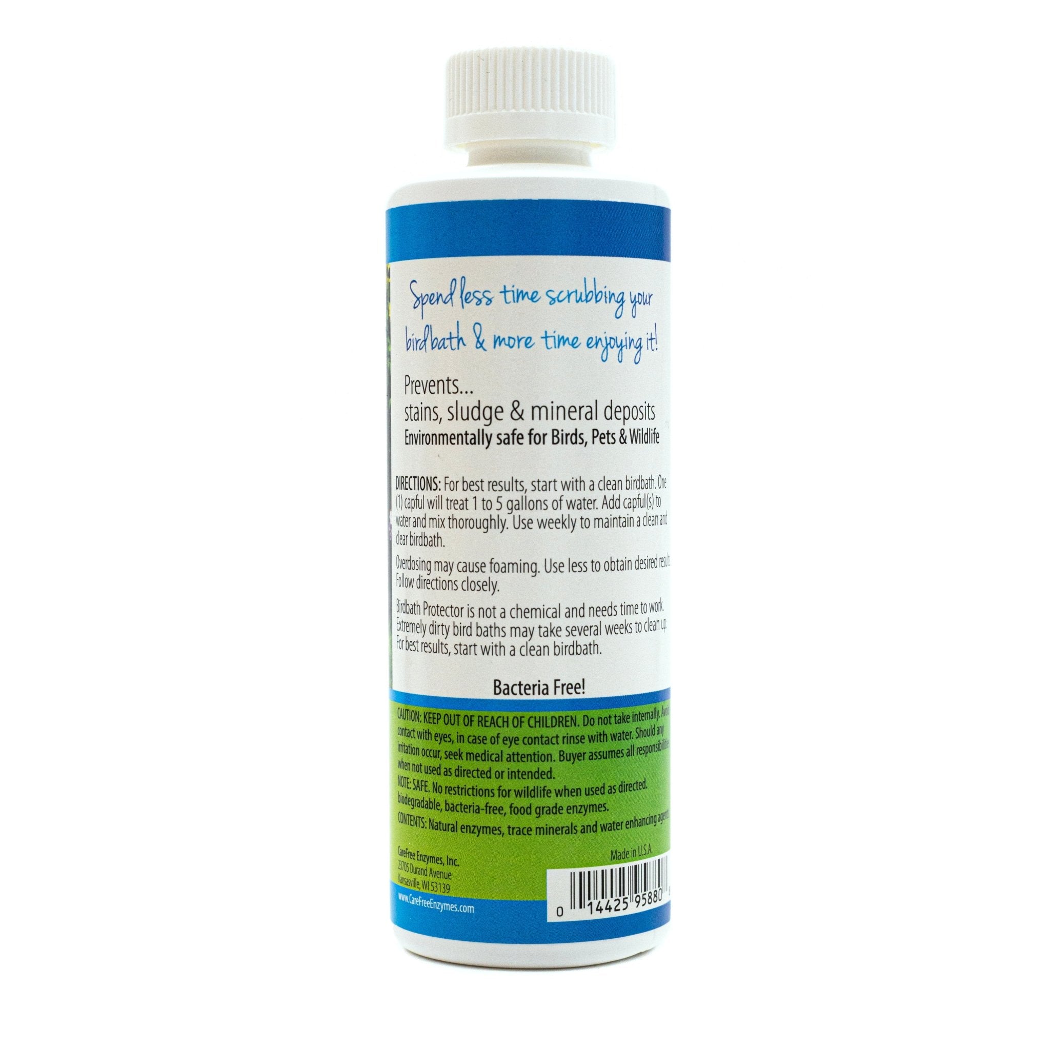 Birdbath Protector Clean and Clear Water Solution - Evira