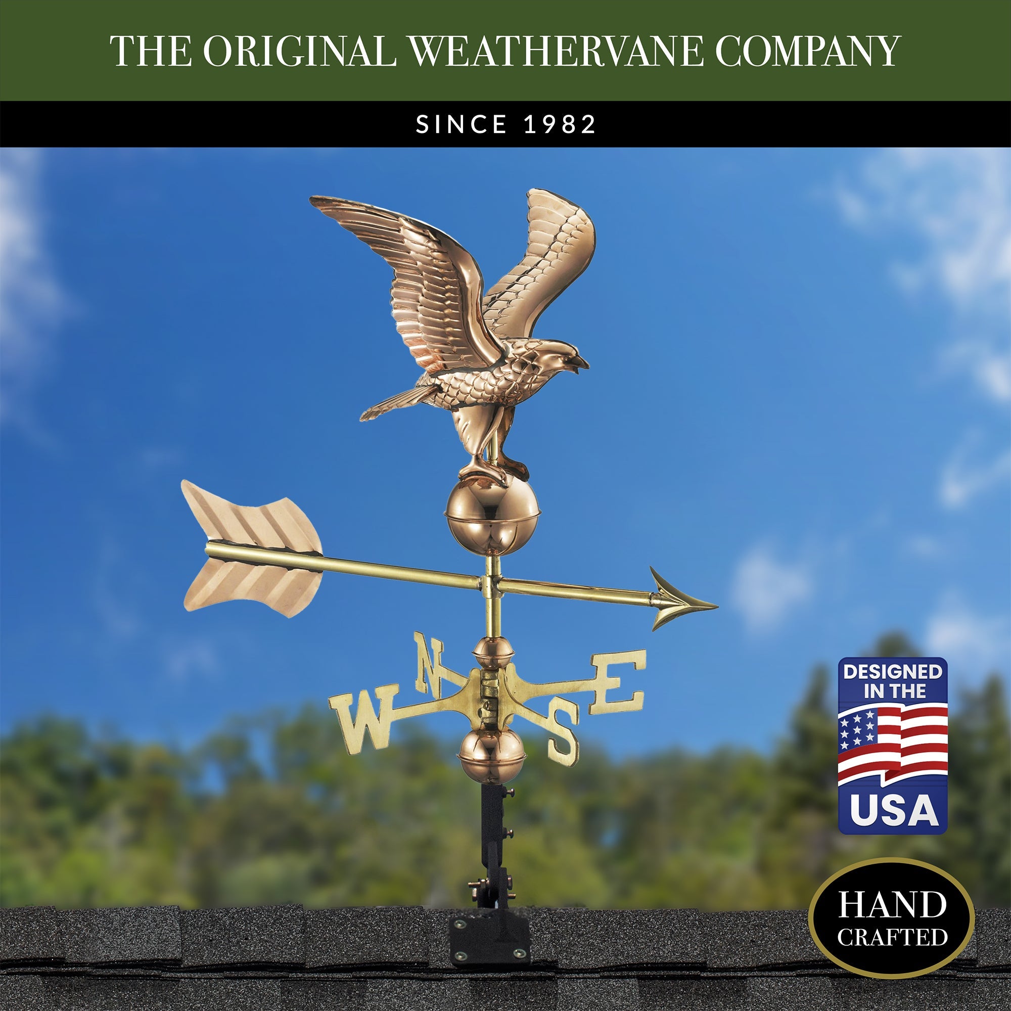 11" Wingspan Eagle Cottage Weathervane - Evira