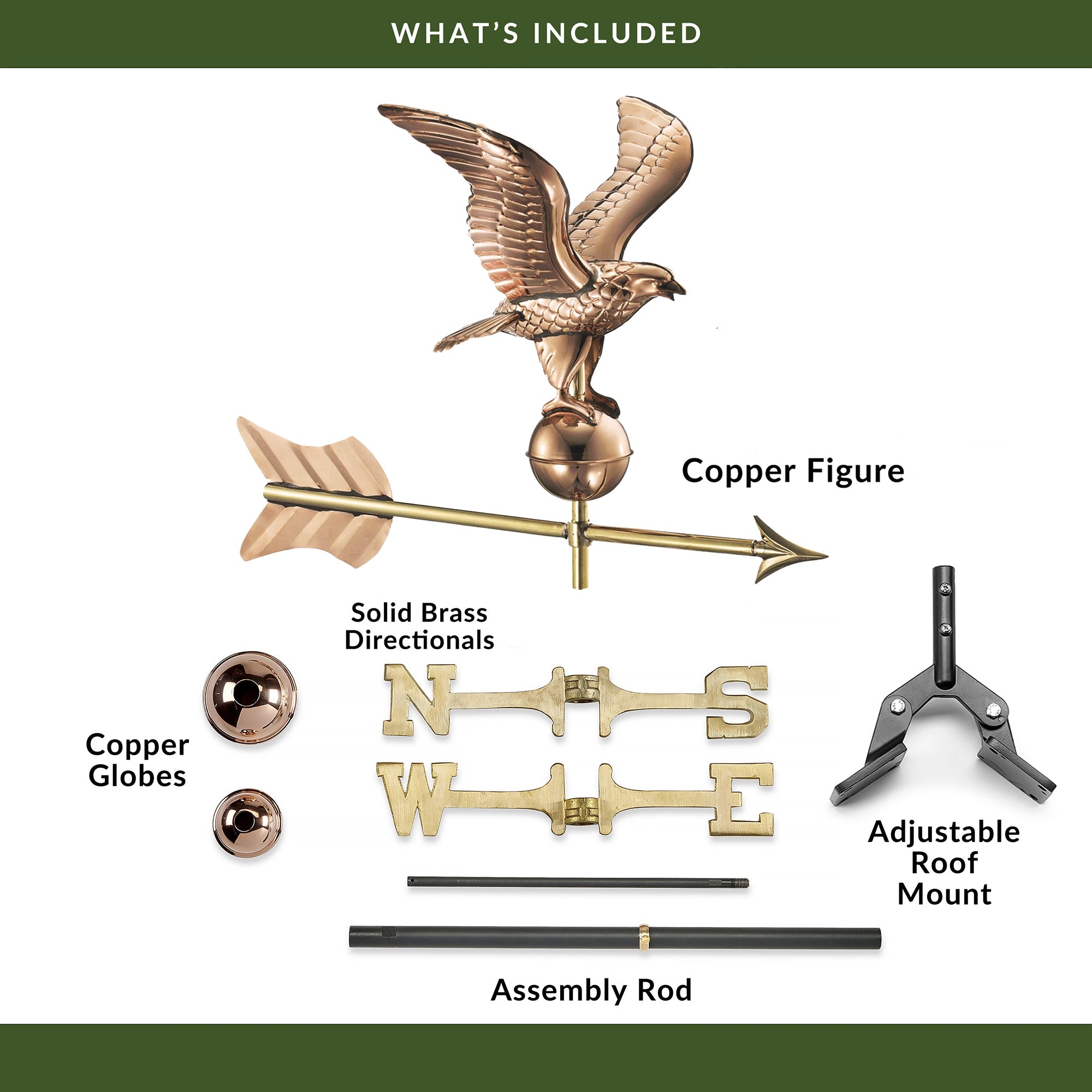 11" Wingspan Eagle Cottage Weathervane - Evira