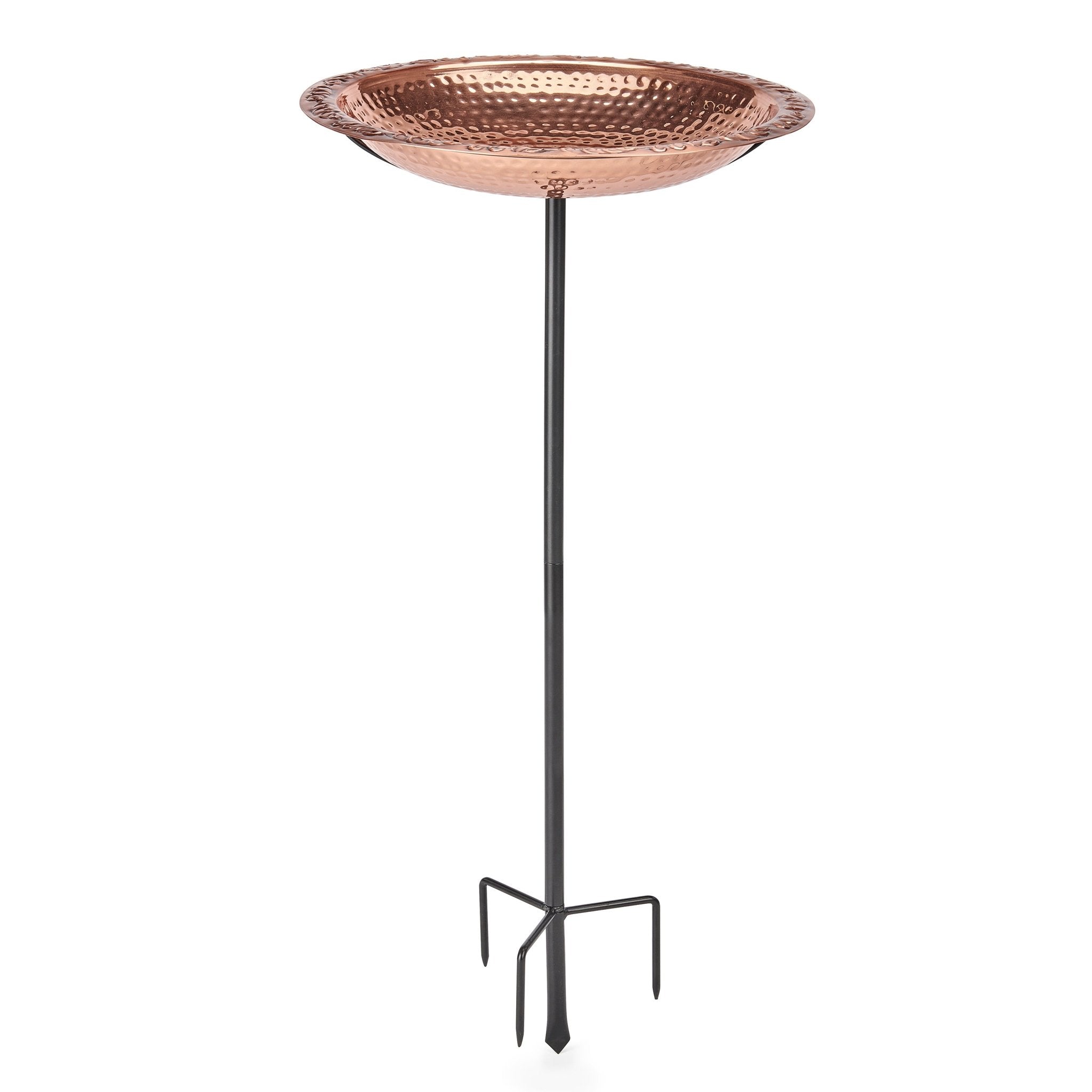 18“� Copper Birdbath with Garden Pole - Evira