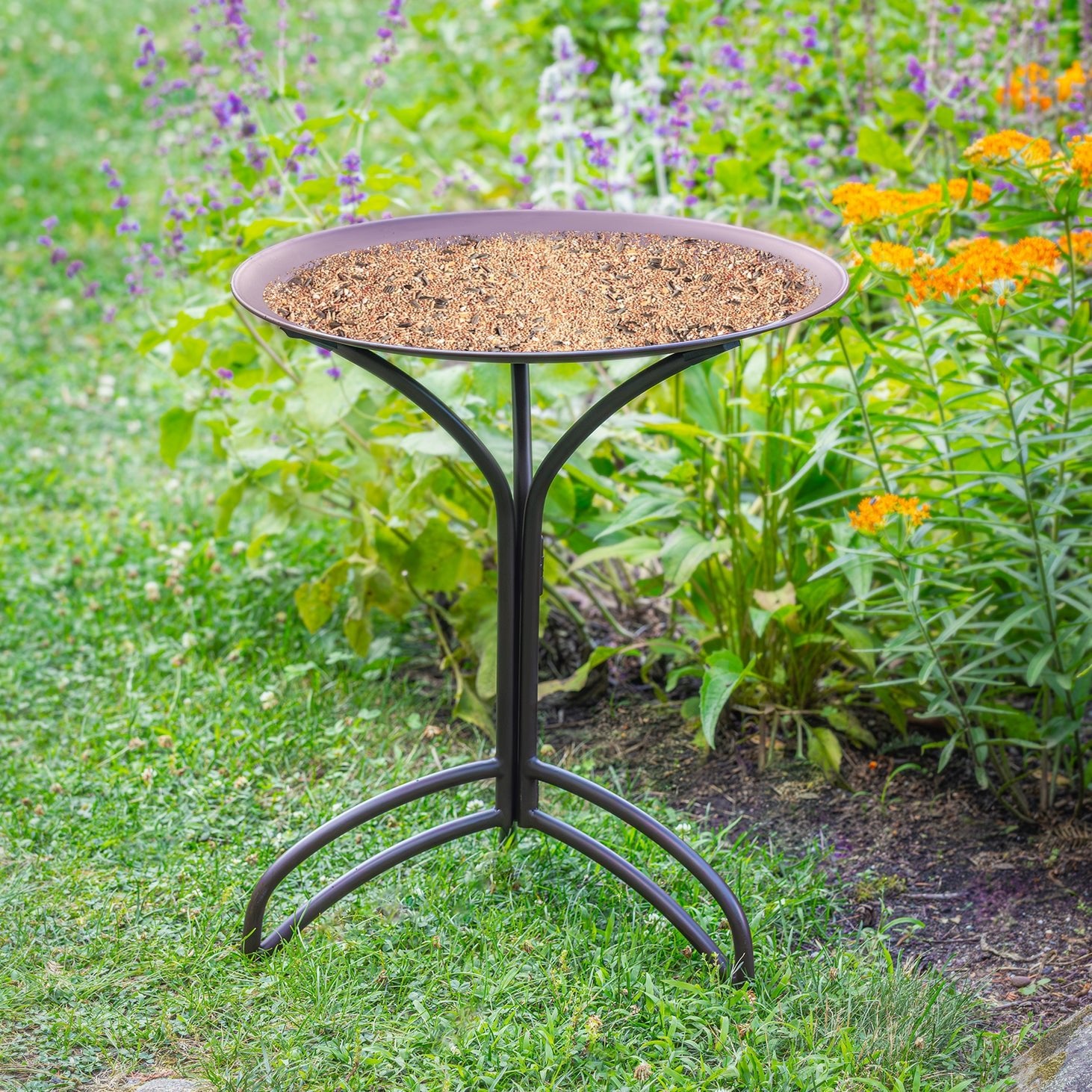 20“� Rust Bird Bath with Stand - Evira