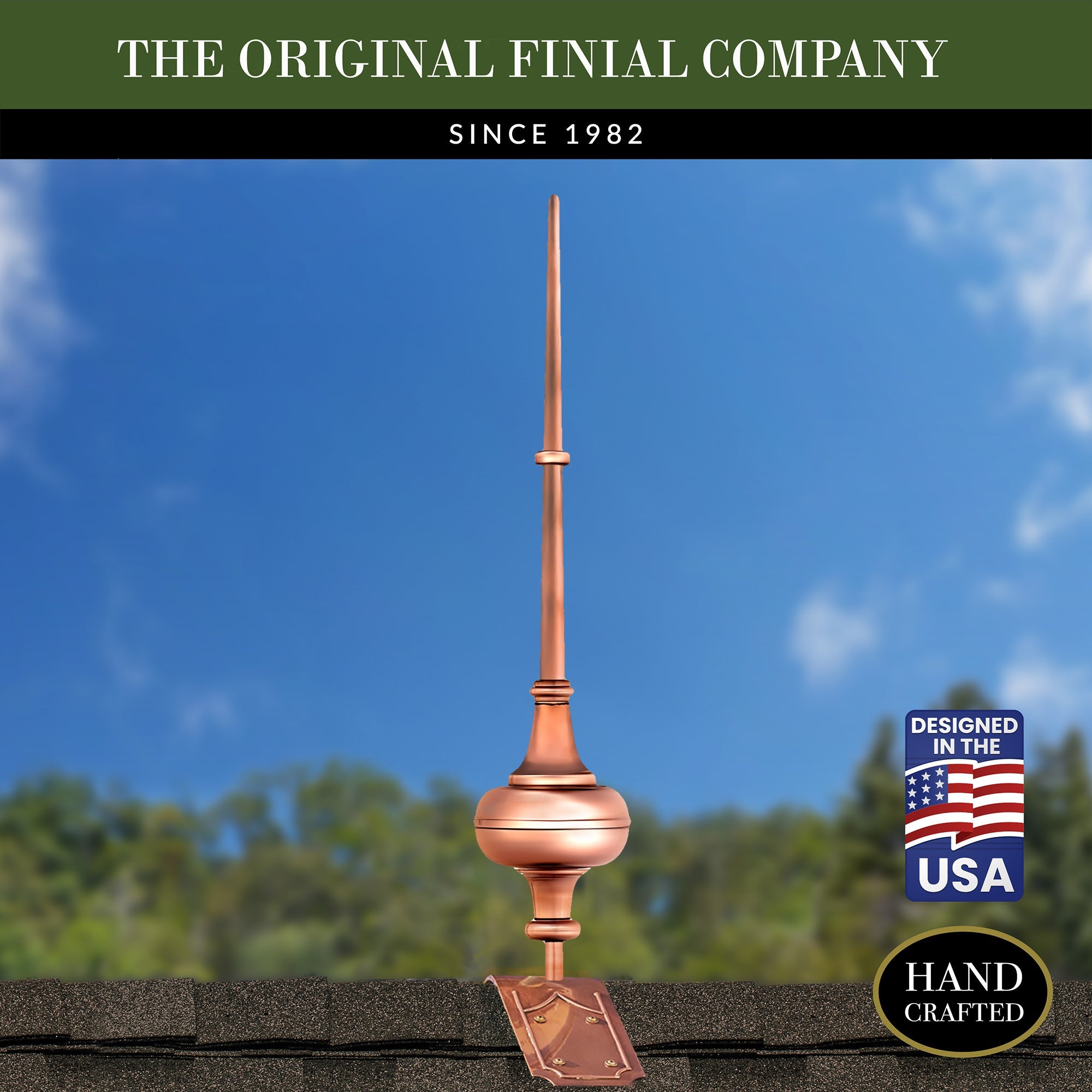 28" Morgana Finial with Decorative Roof Mount   - Evira