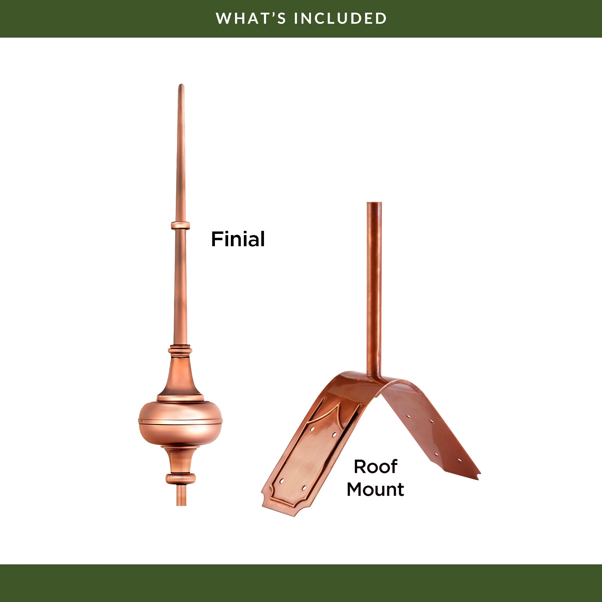 28" Morgana Finial with Decorative Roof Mount   - Evira