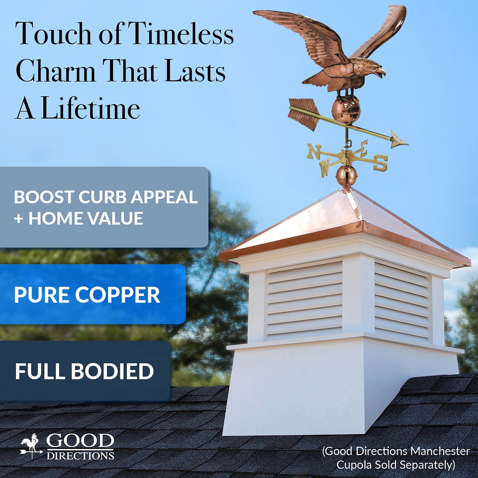 34" Smithsonian Eagle Estate Weathervane - Evira