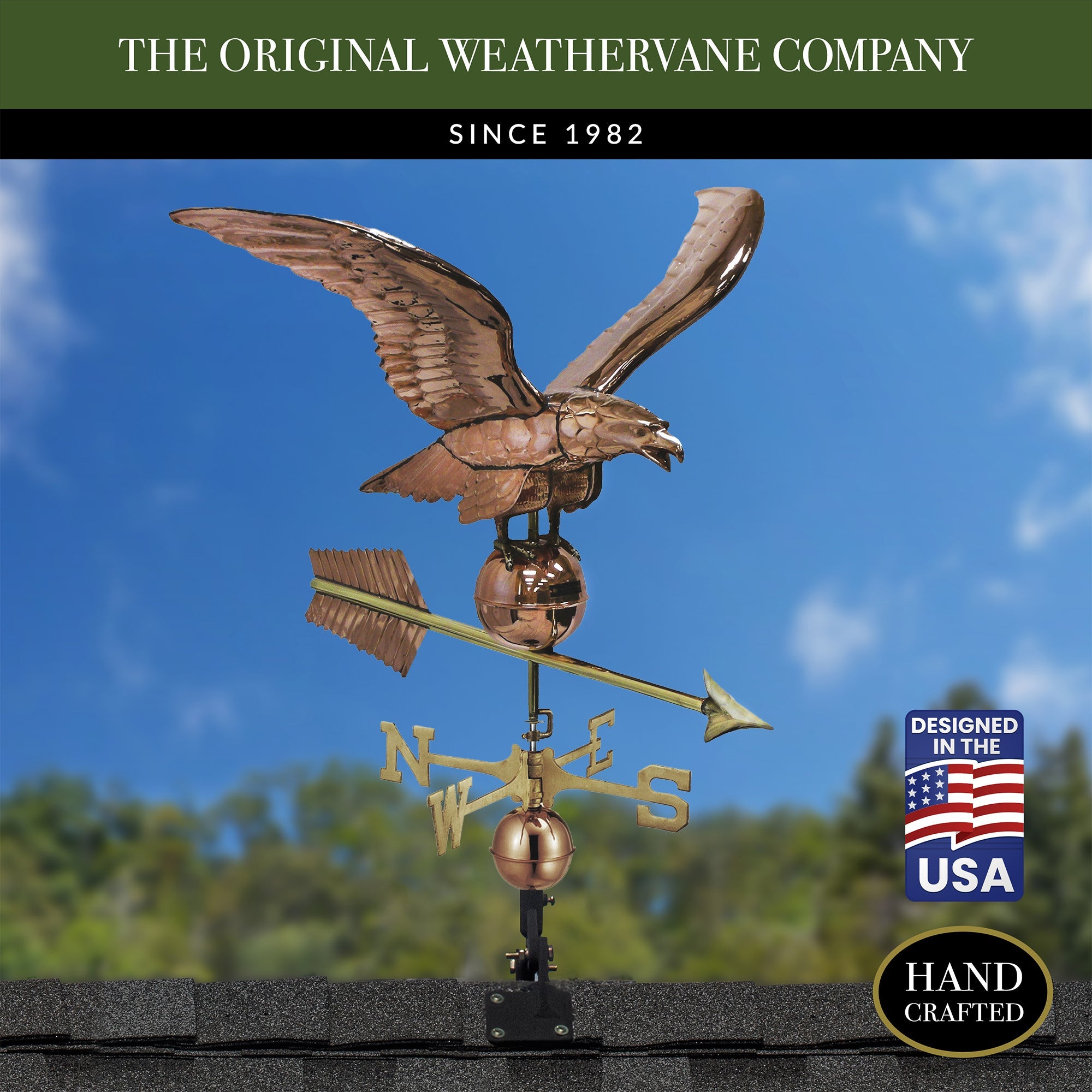 34" Smithsonian Eagle Estate Weathervane - Evira