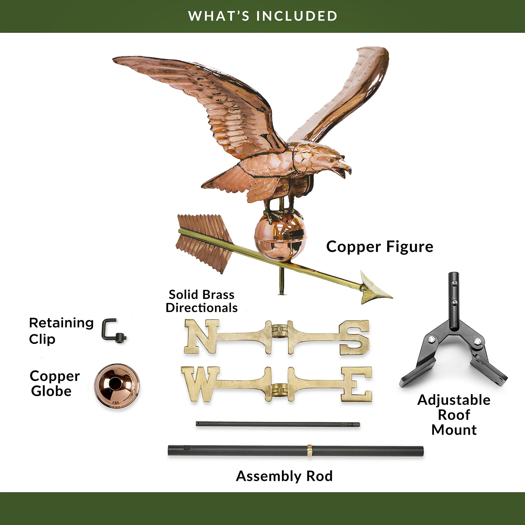 34" Smithsonian Eagle Estate Weathervane - Evira