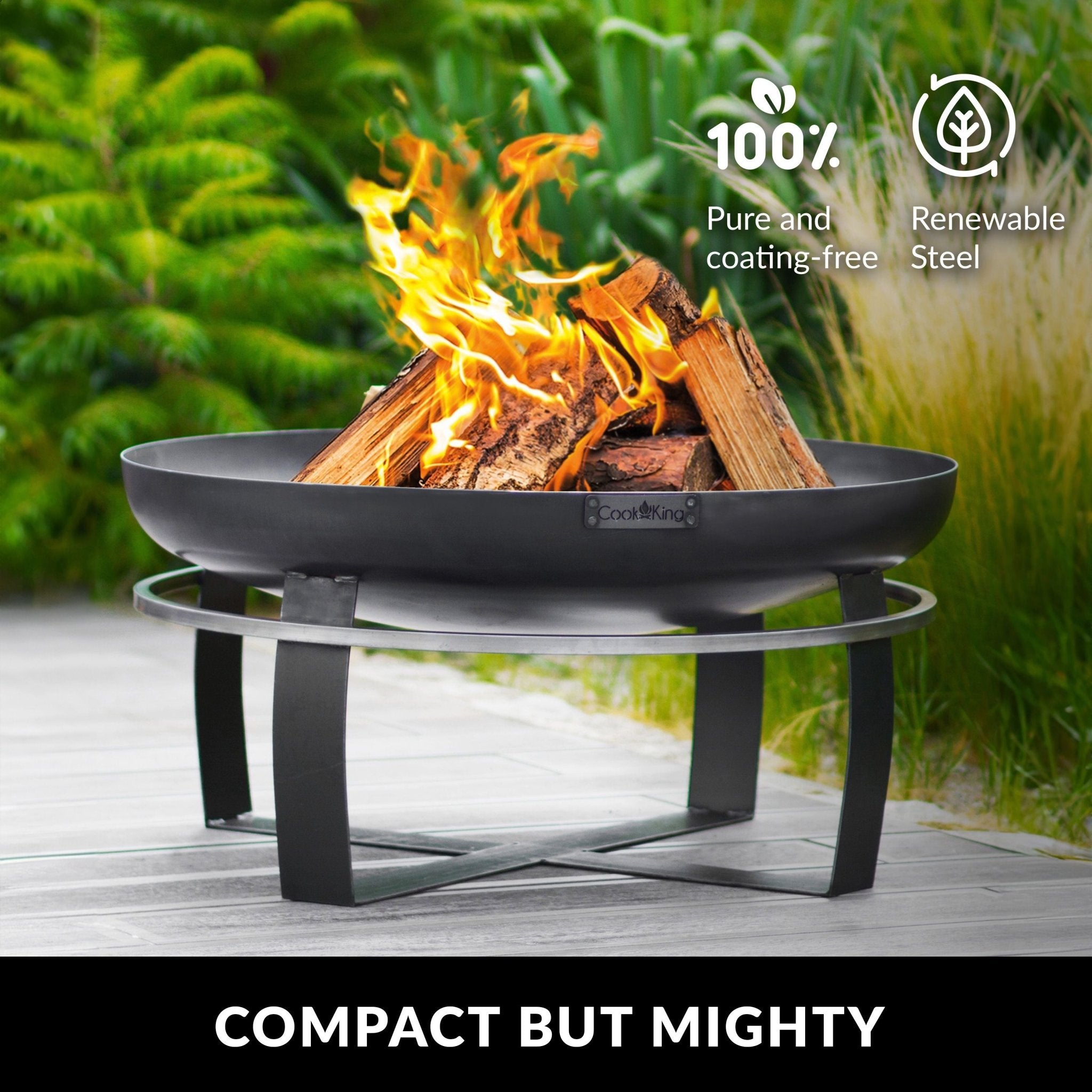 Ignition 32" Fire Pit with Cover Lid - Evira