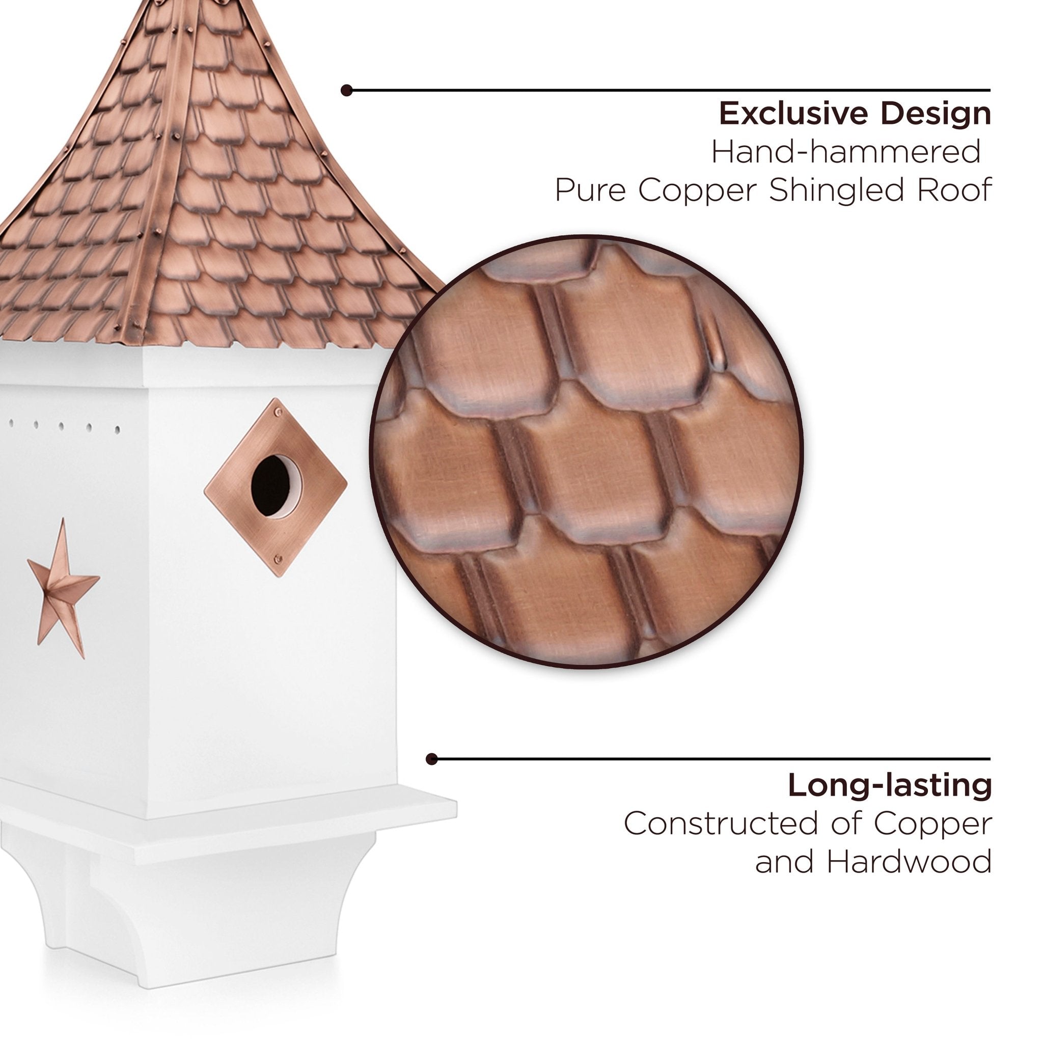 Villa Bird House “ White with Roof - Evira