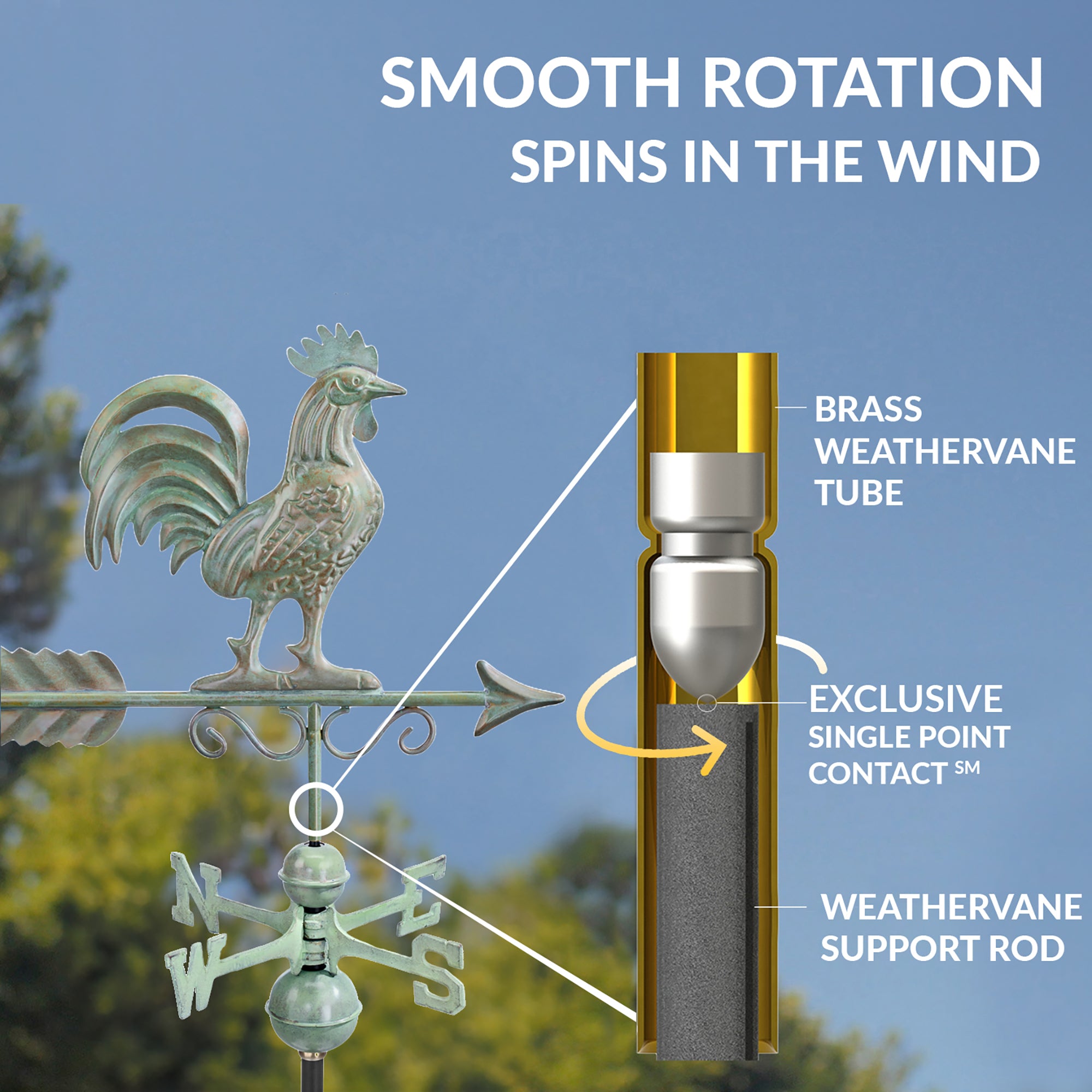 Bantam Rooster Weathervane - Evira
