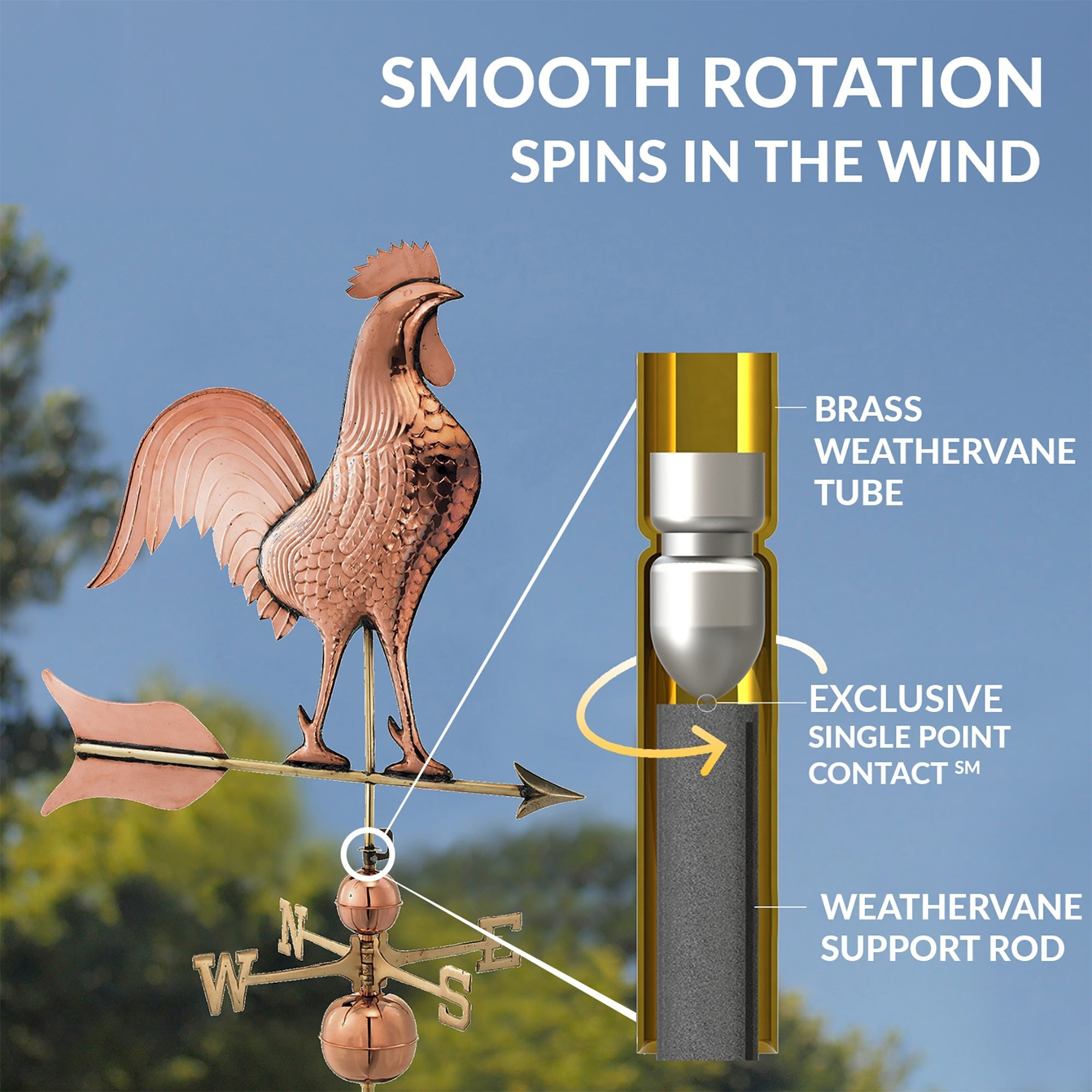 Barn Rooster Weathervane - Evira