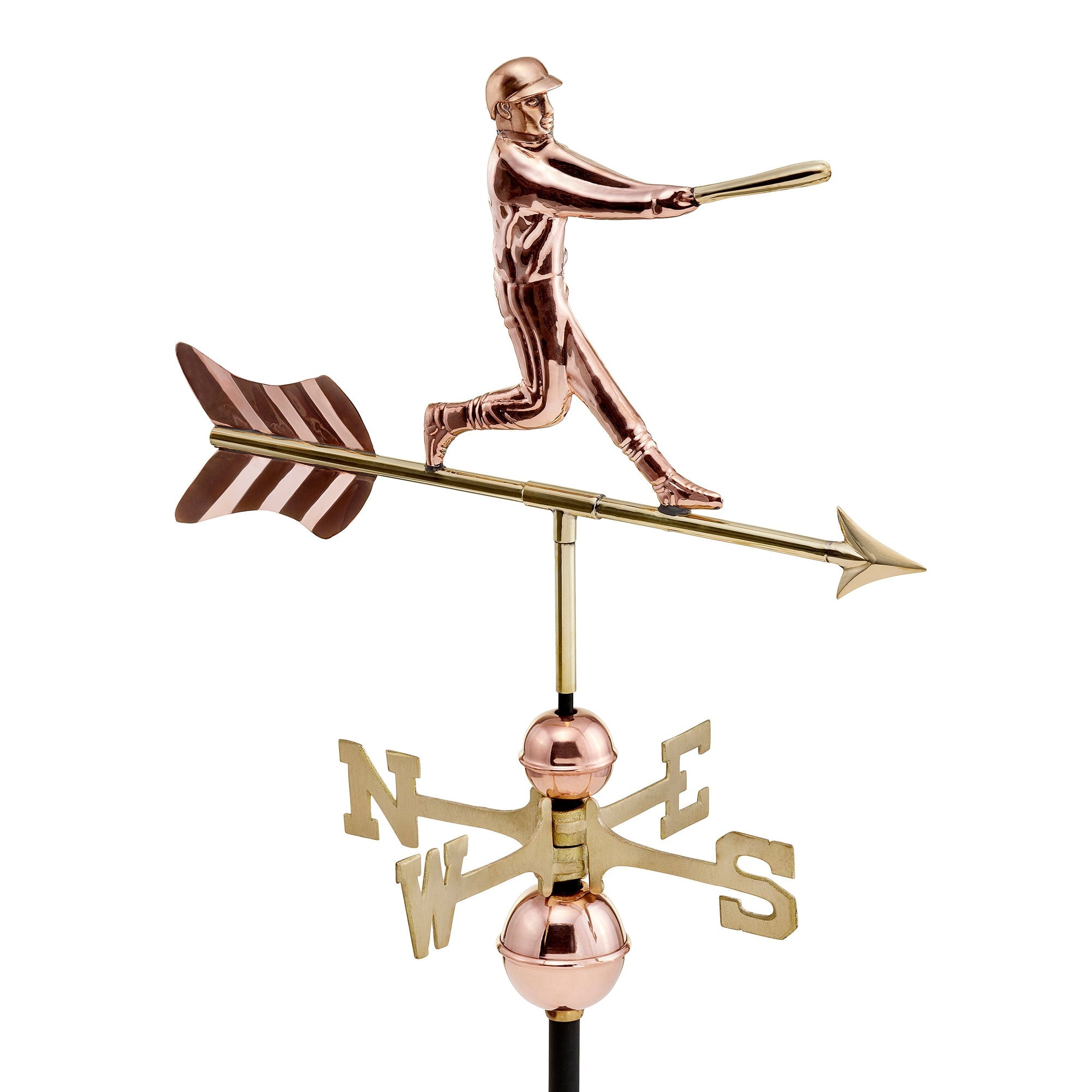 Baseball Player Copper Weathervane - Evira