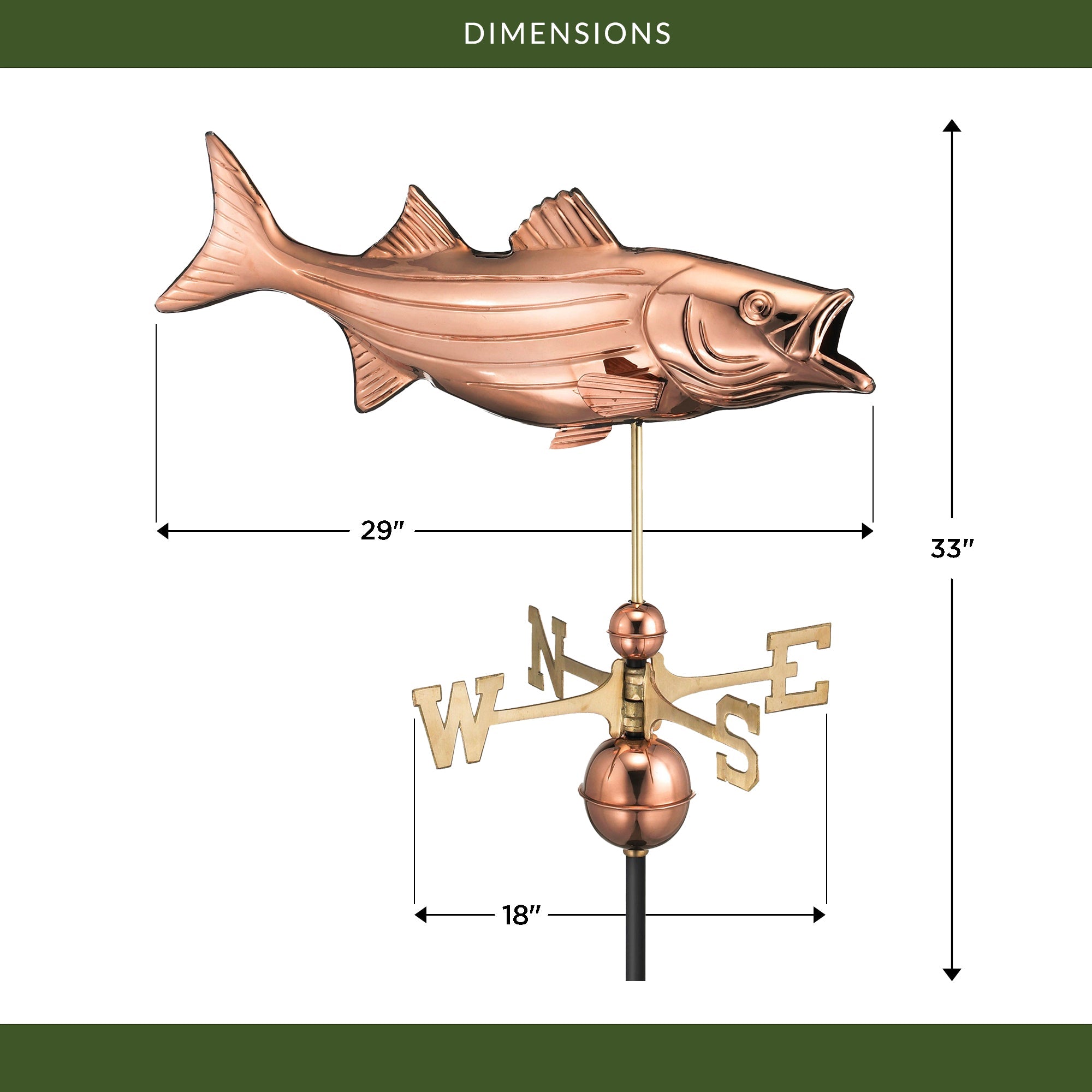 Bass Weathervane - Evira