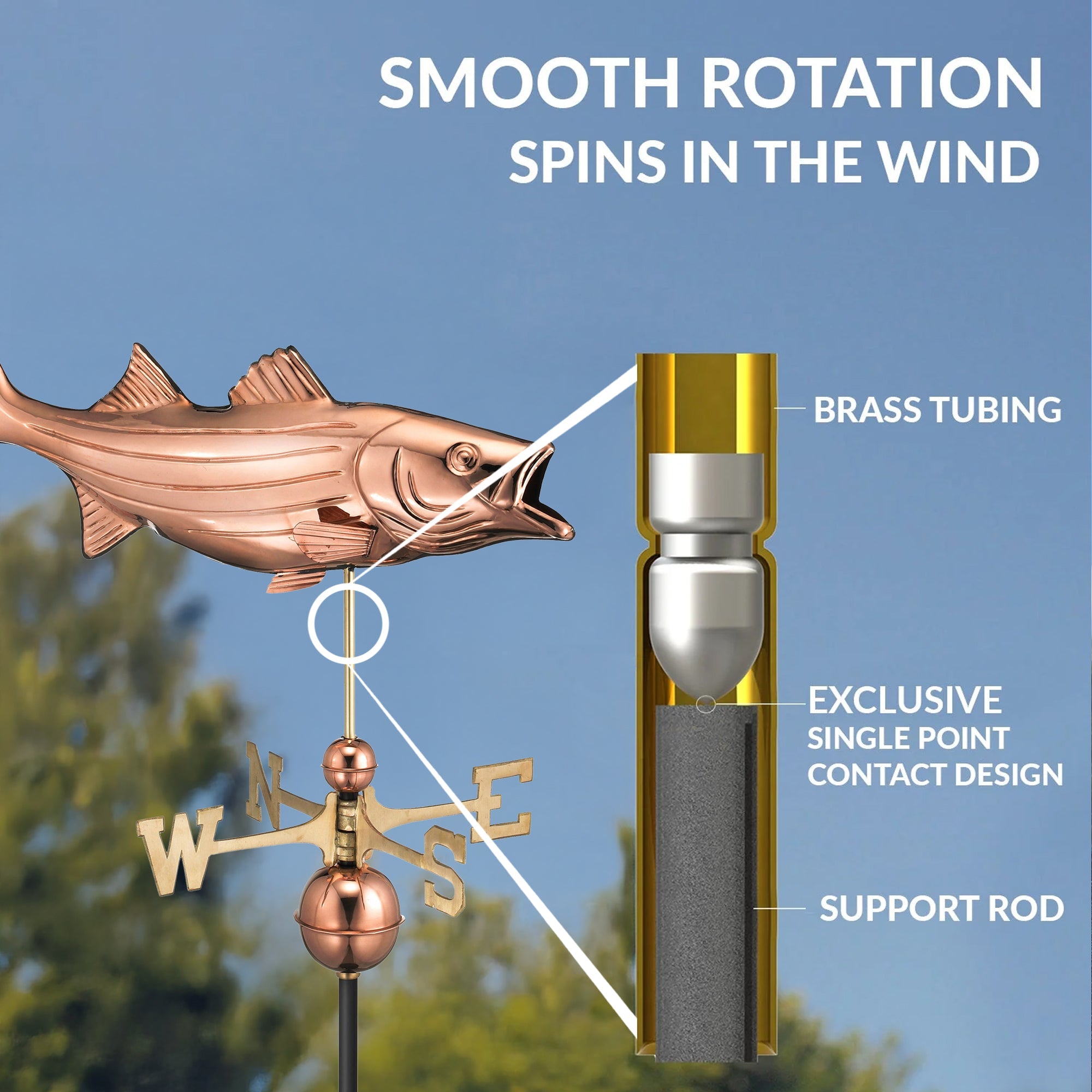 Bass Weathervane - Evira