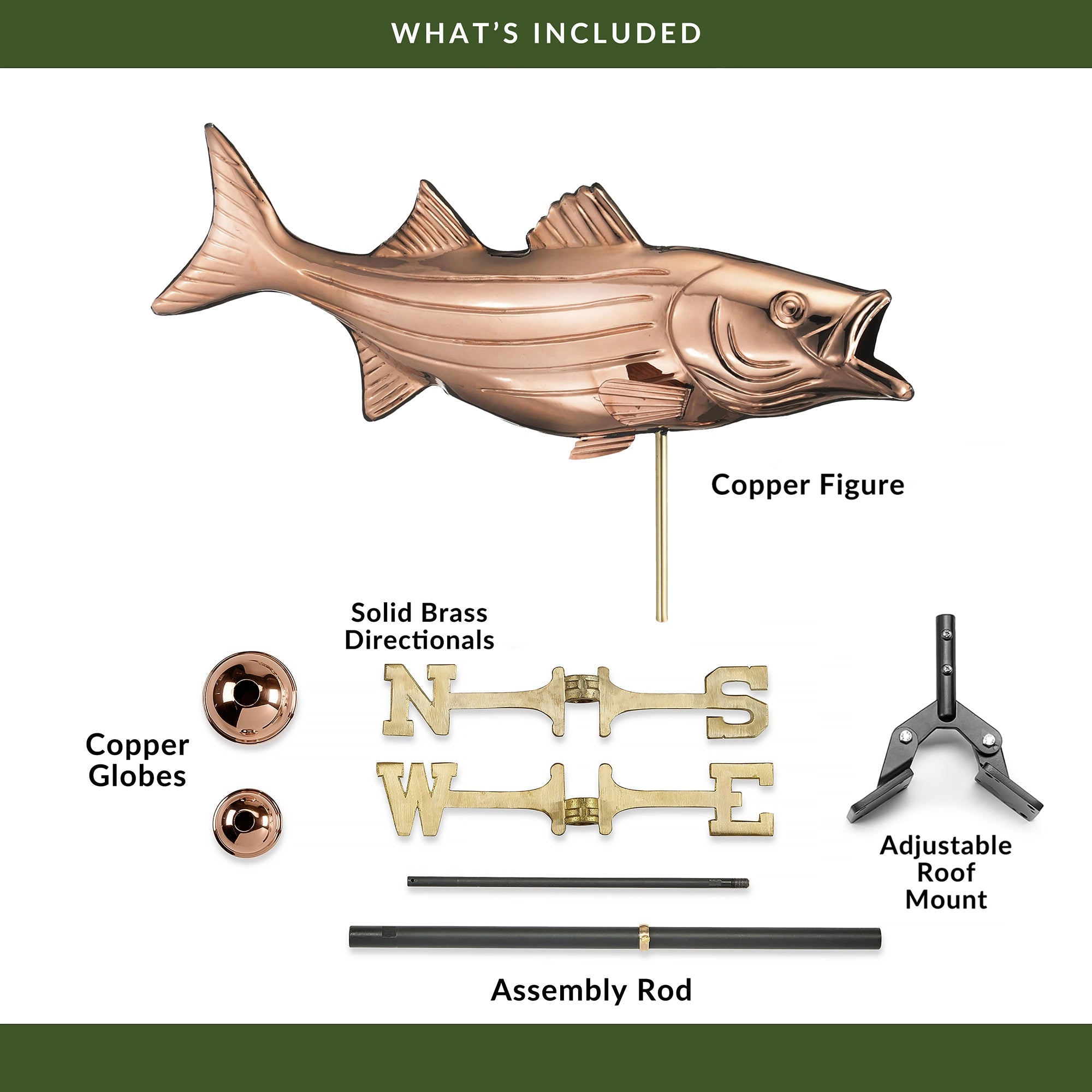 Bass Weathervane - Evira