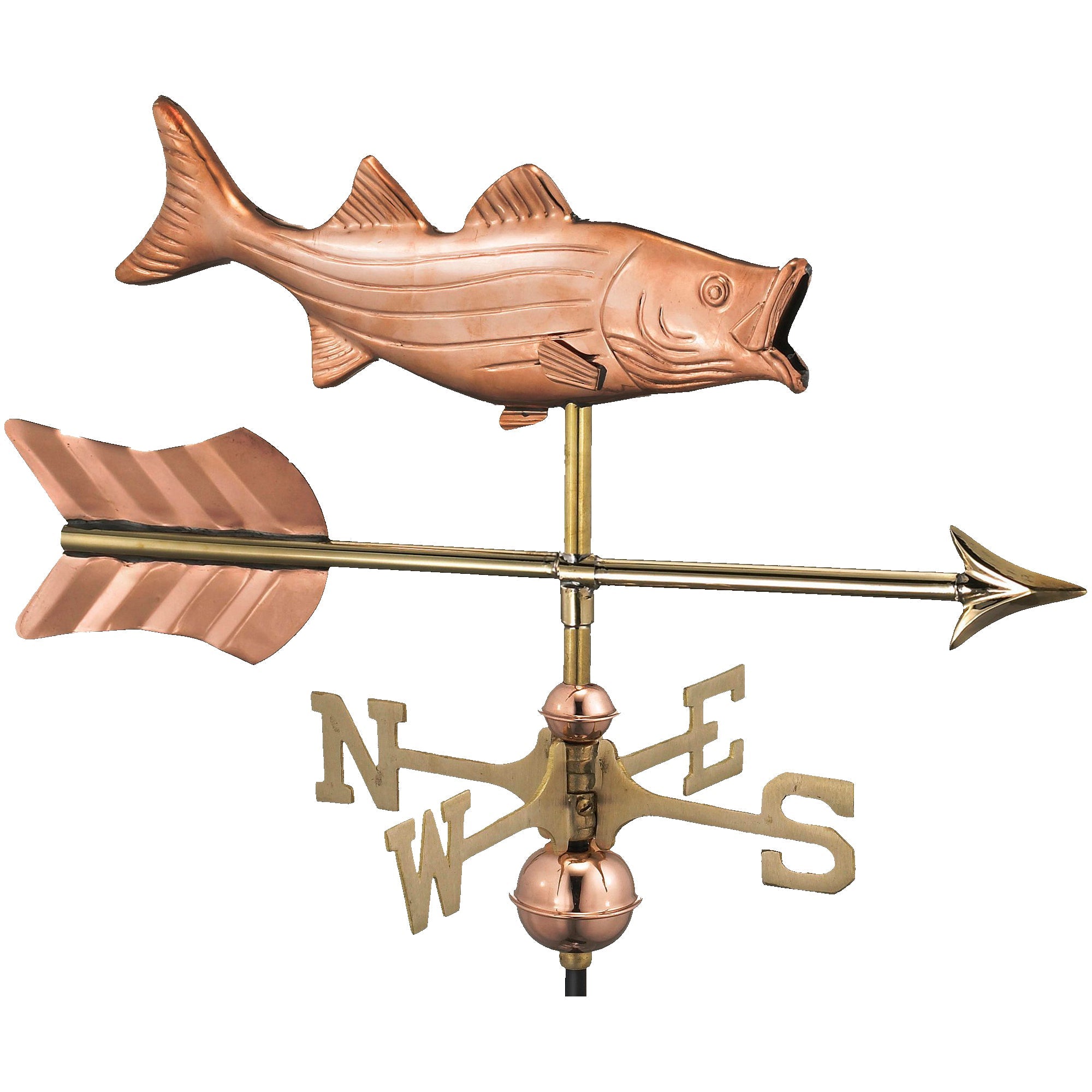 Bass with Arrow Cottage Weathervane - Evira