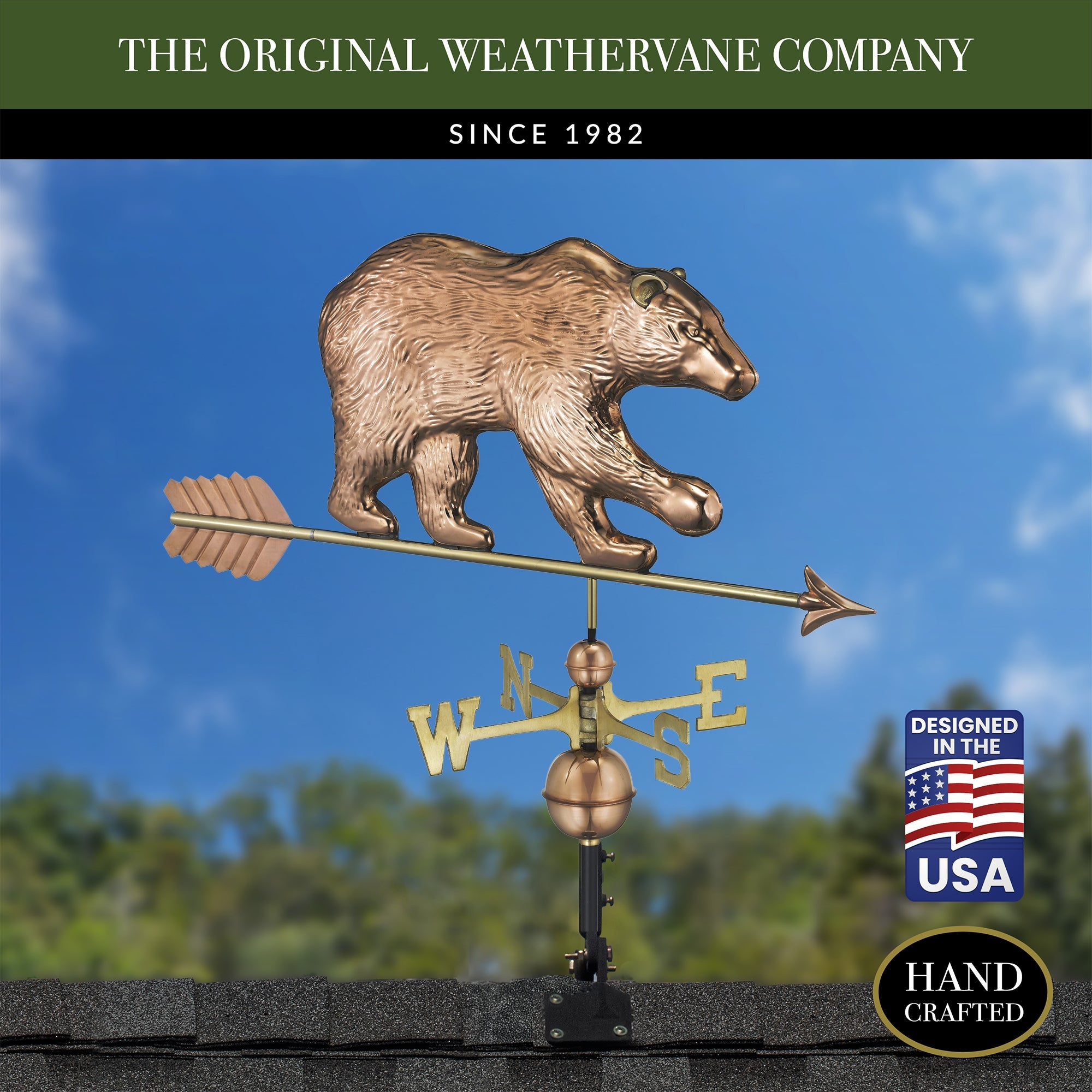 Bear Weathervane with Arrow - Evira
