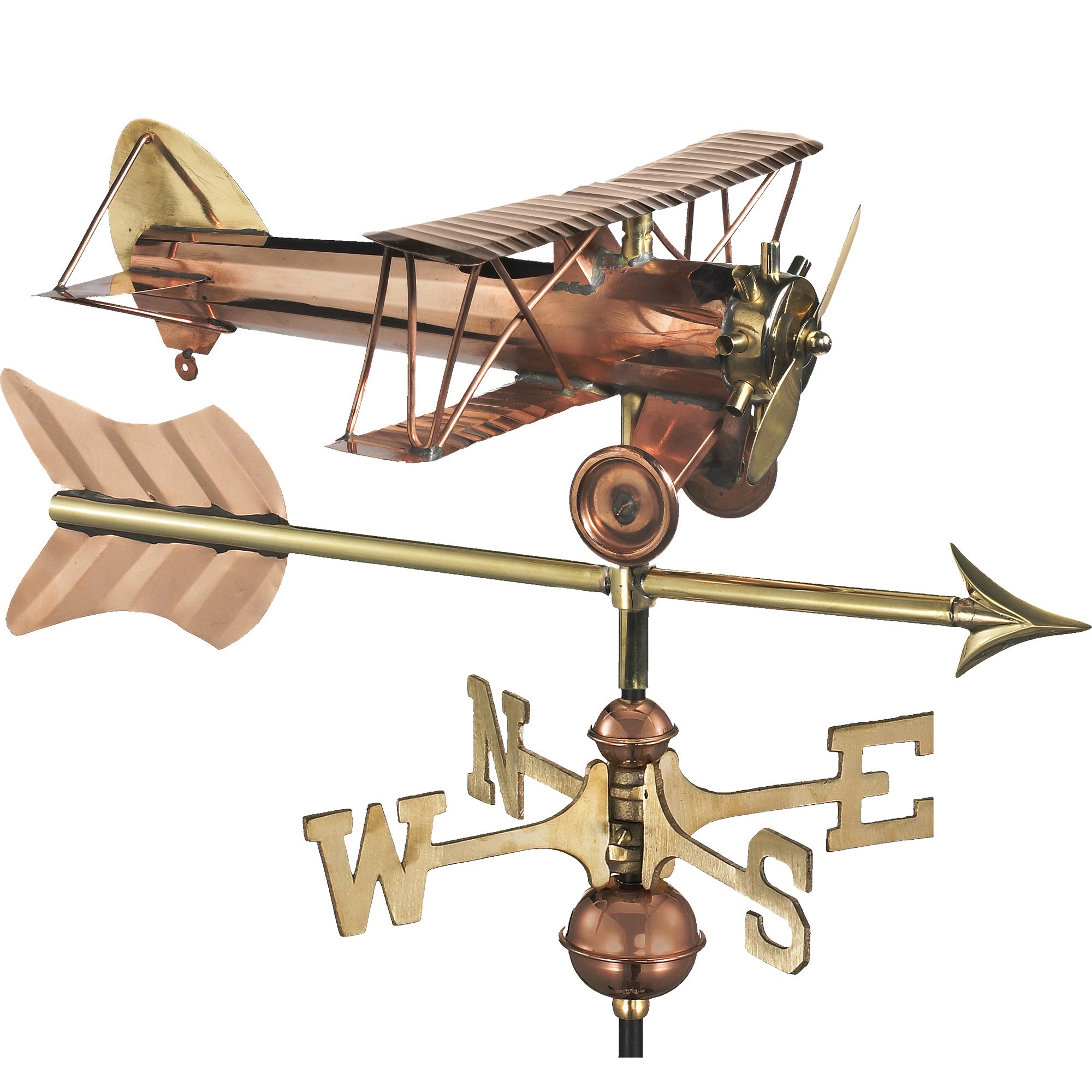 Biplane with Arrow Cottage Weathervane - Evira