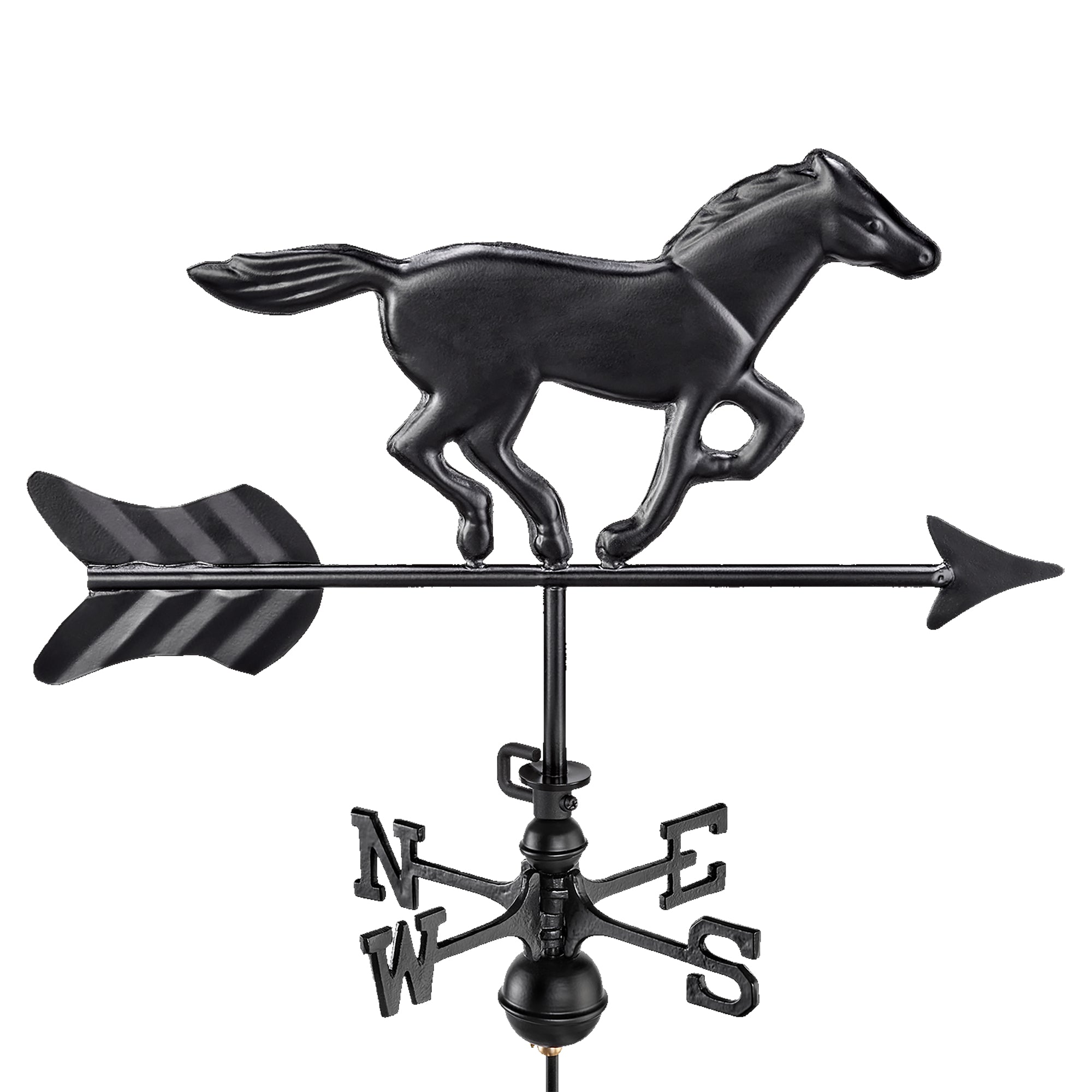Black Aluminum Horse Cottage Weathervane - Evira