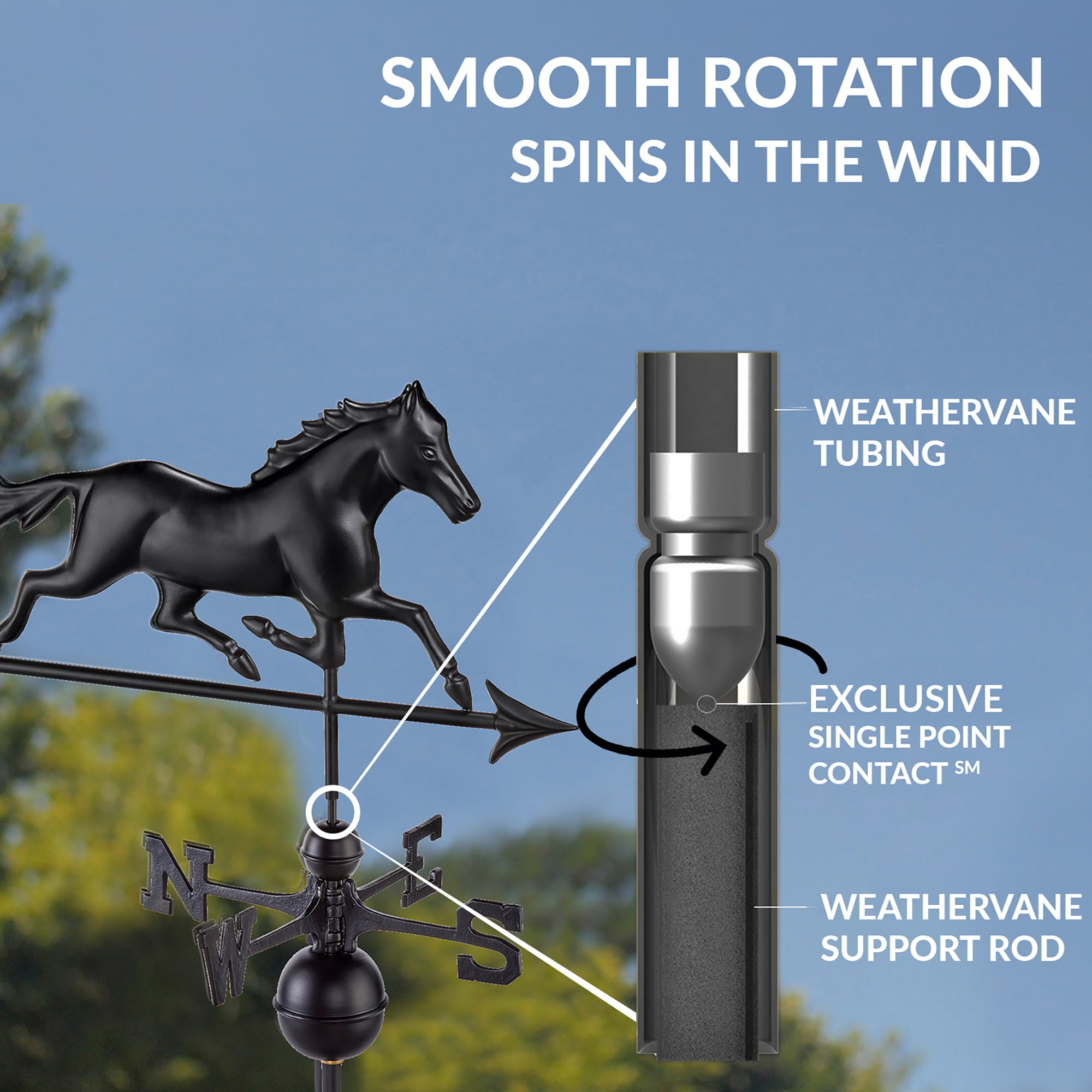 Black Aluminum Trotting Horse - Evira