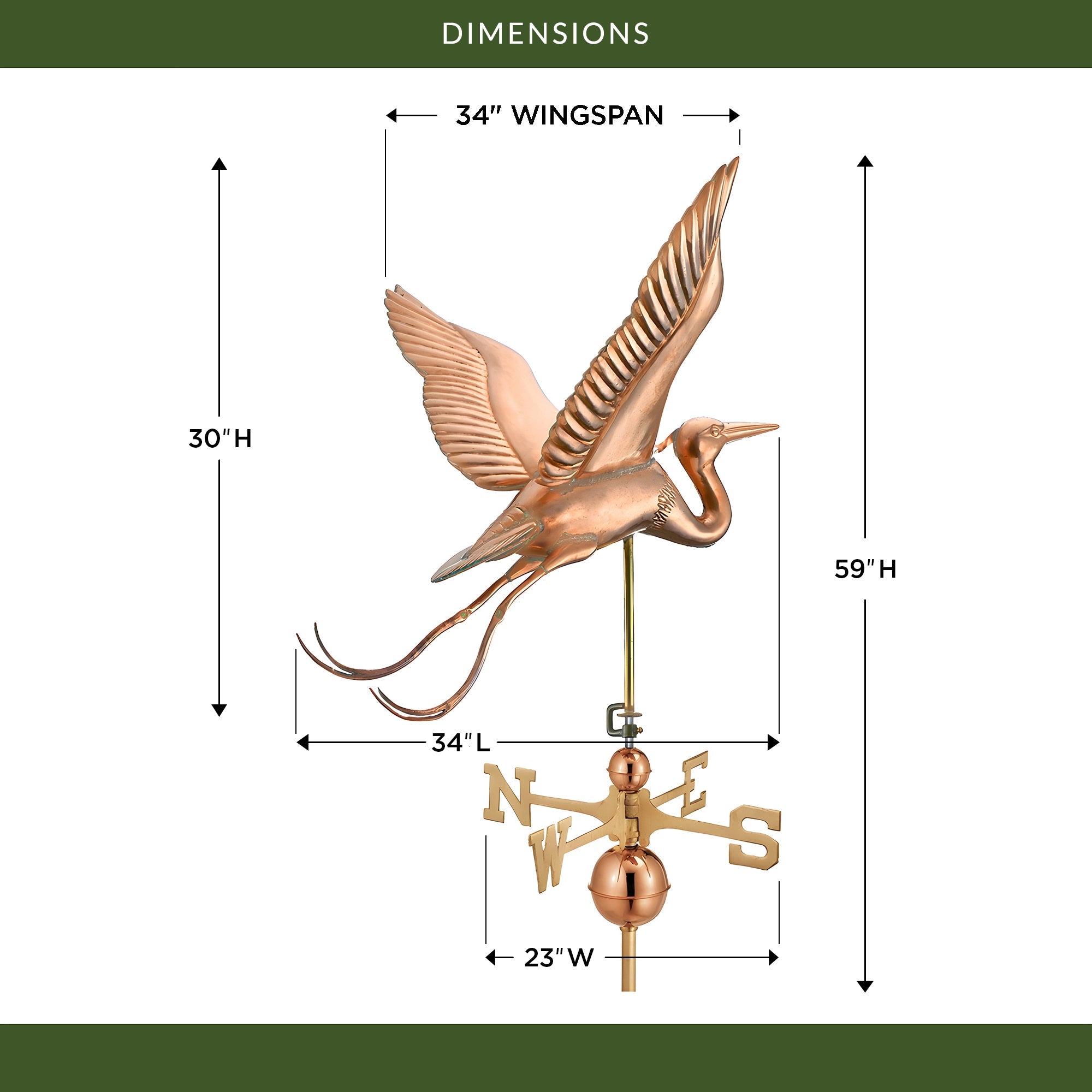Blue Heron Estate Weathervane - Evira