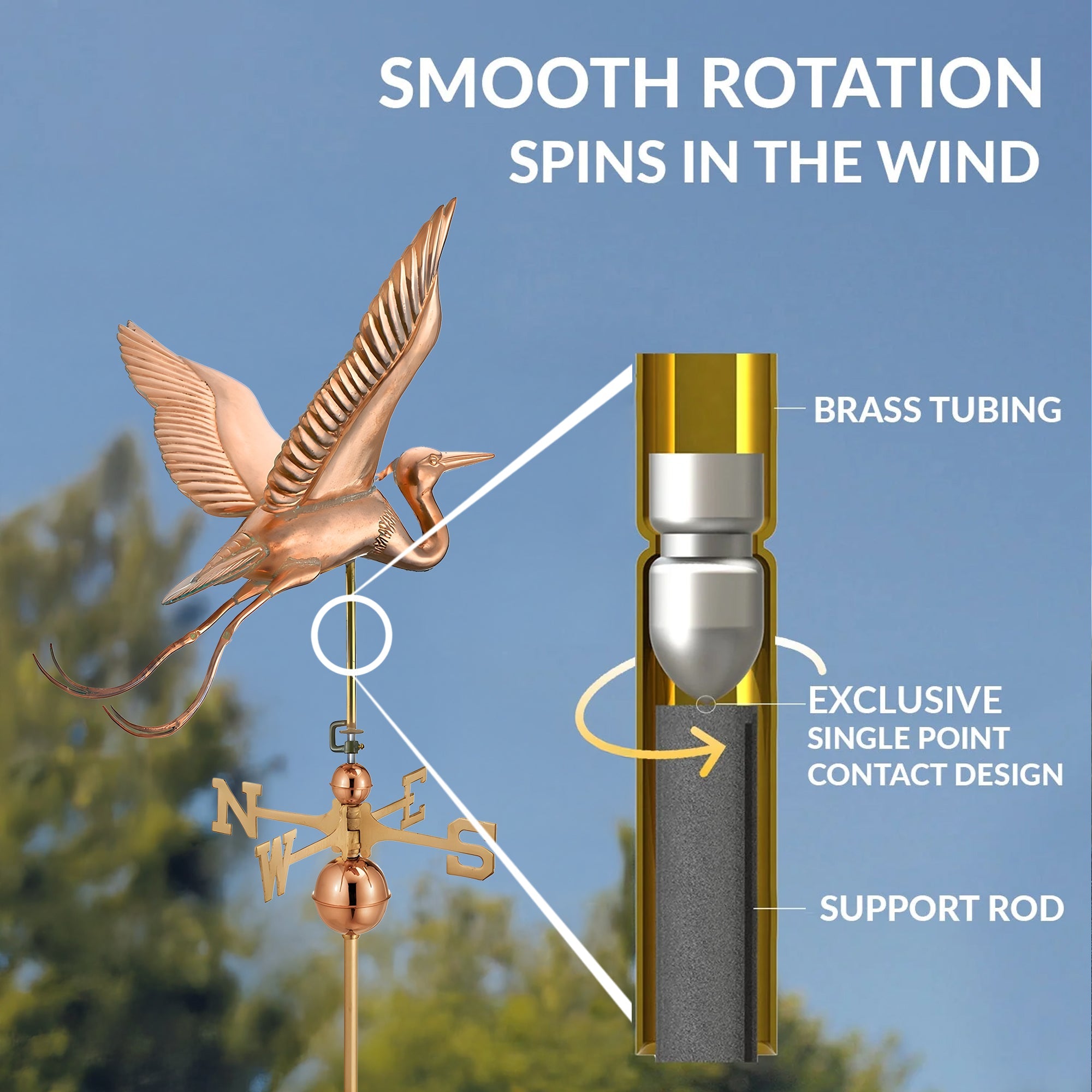 Blue Heron Estate Weathervane - Evira