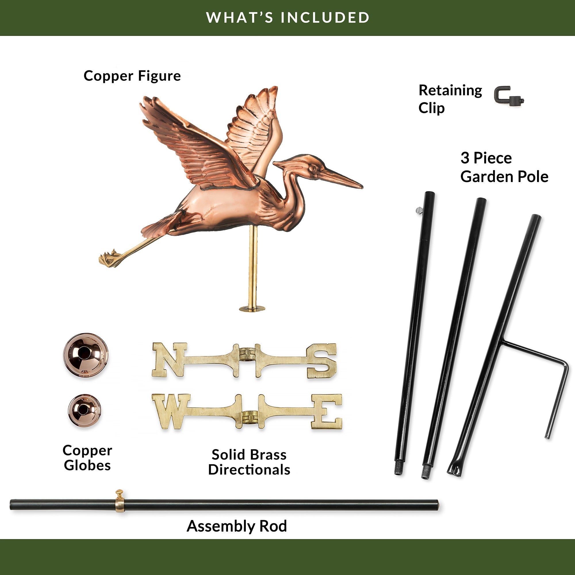 Blue Heron Garden Weathervane - Evira