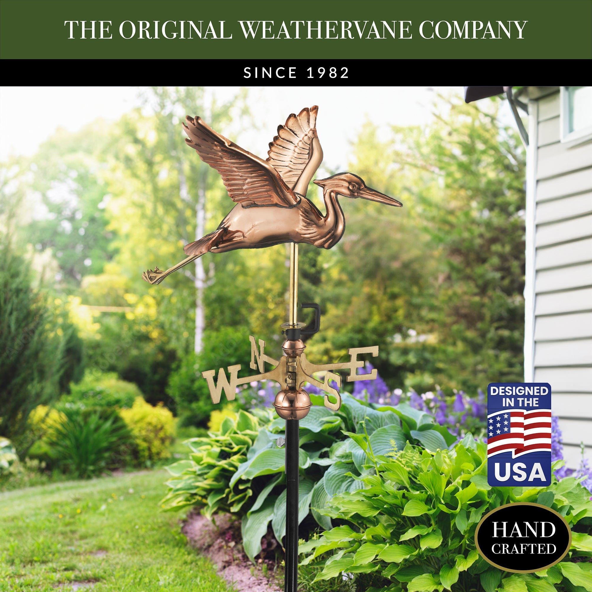 Blue Heron Garden Weathervane - Evira
