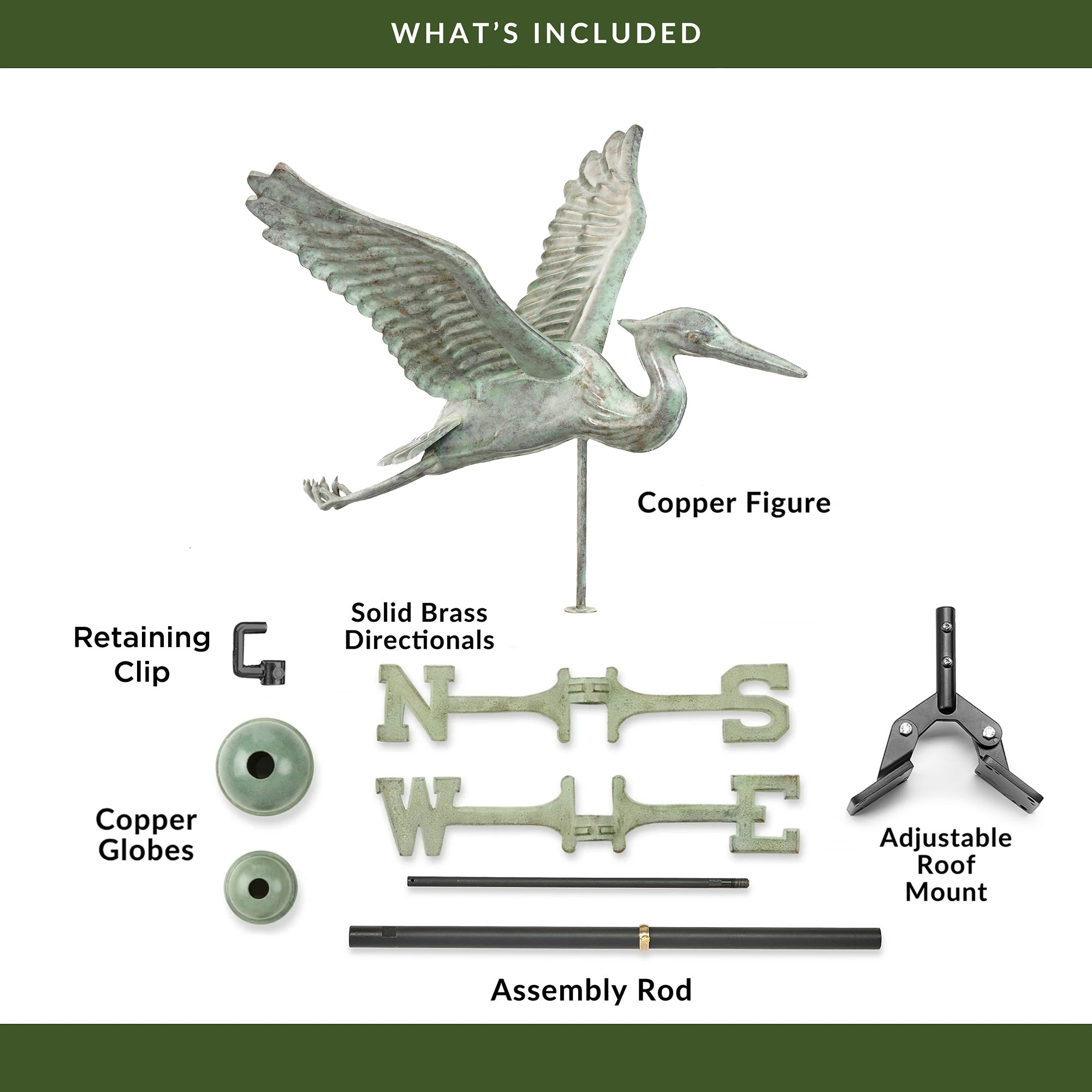 Blue Heron Weathervane - Evira