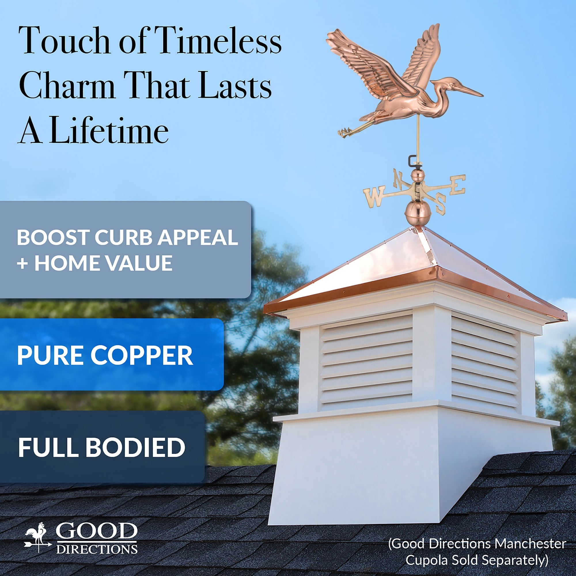 Blue Heron Weathervane - Evira