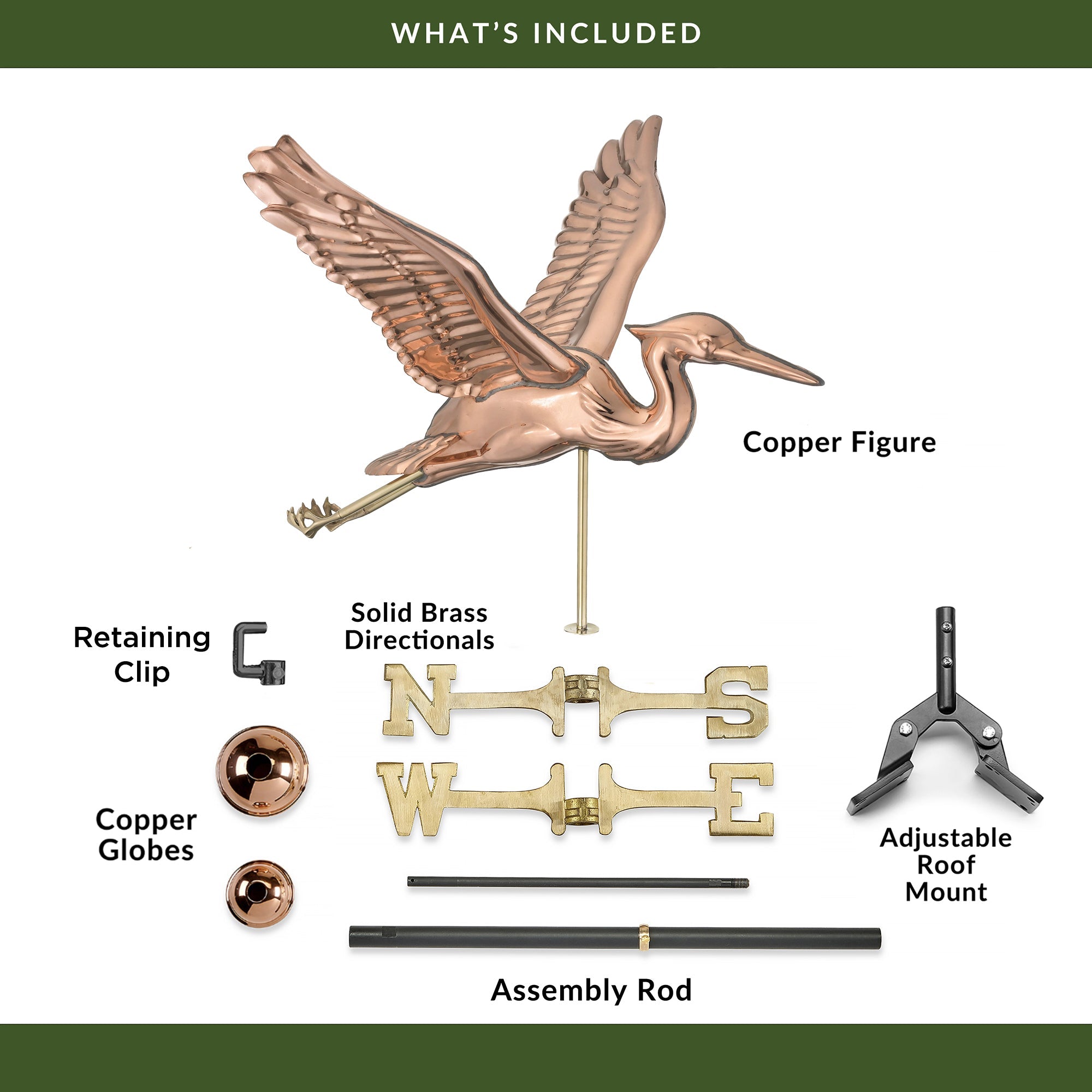 Blue Heron Weathervane - Evira