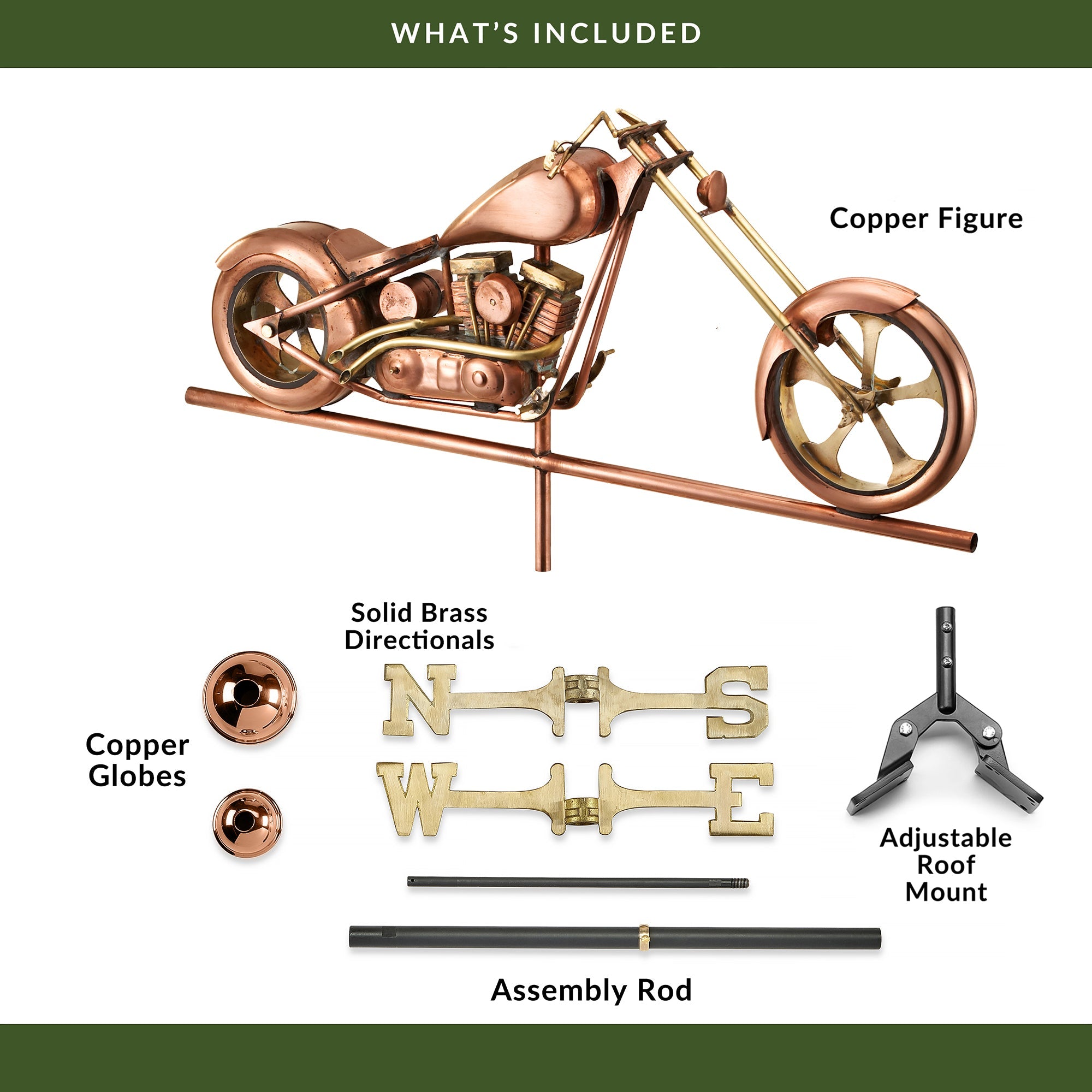 Chopper Motorcycle Weathervane - Evira