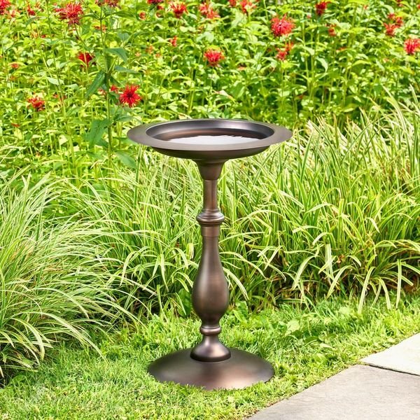 Classic Bronze Bird Bath Pedestal - Evira