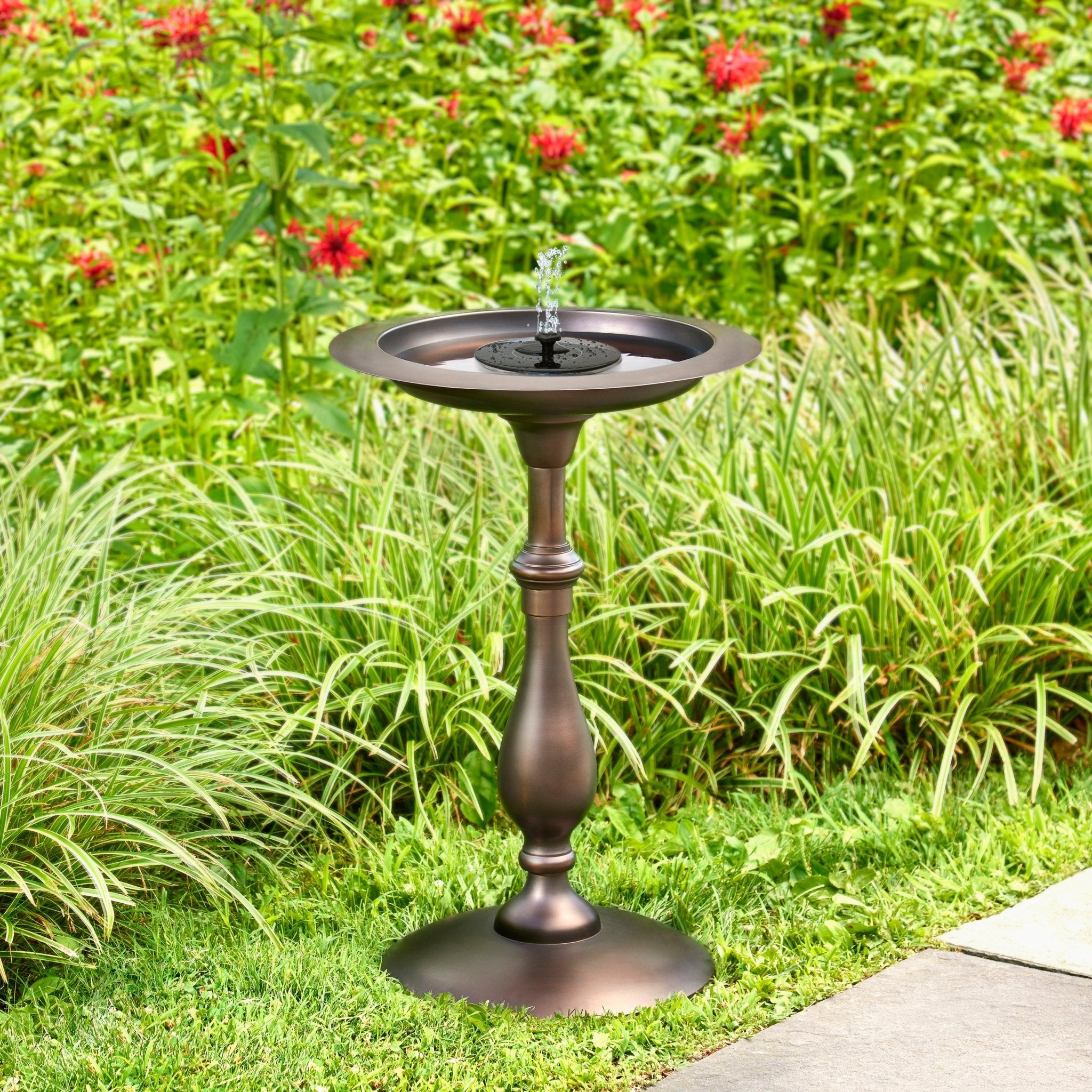 Classic Bronze Bird Bath Pedestal - Evira