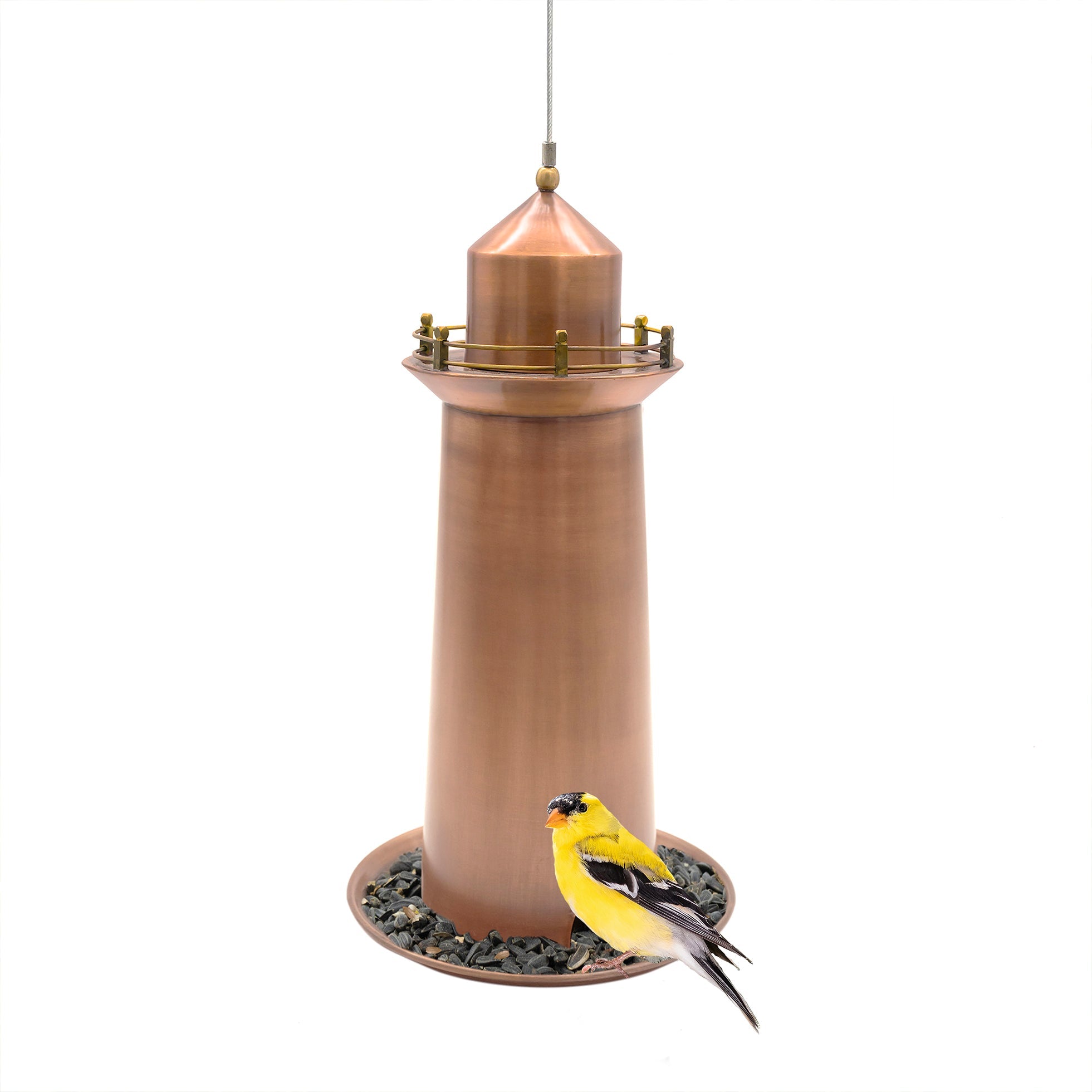 Copper Lighthouse Bird Feeder - Evira