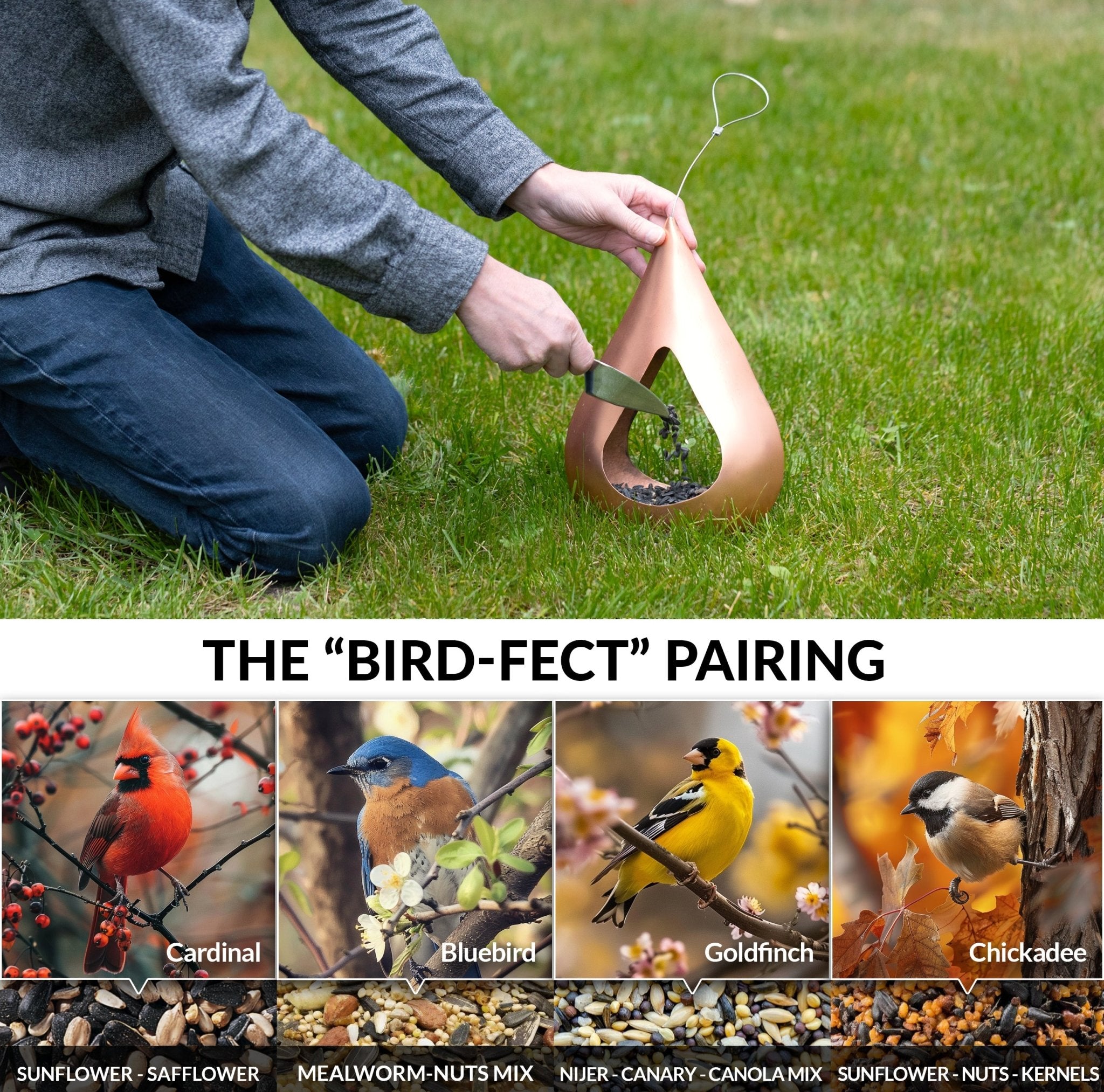 Copper Rain Drop Fly - Thru Bird Feeder - Evira