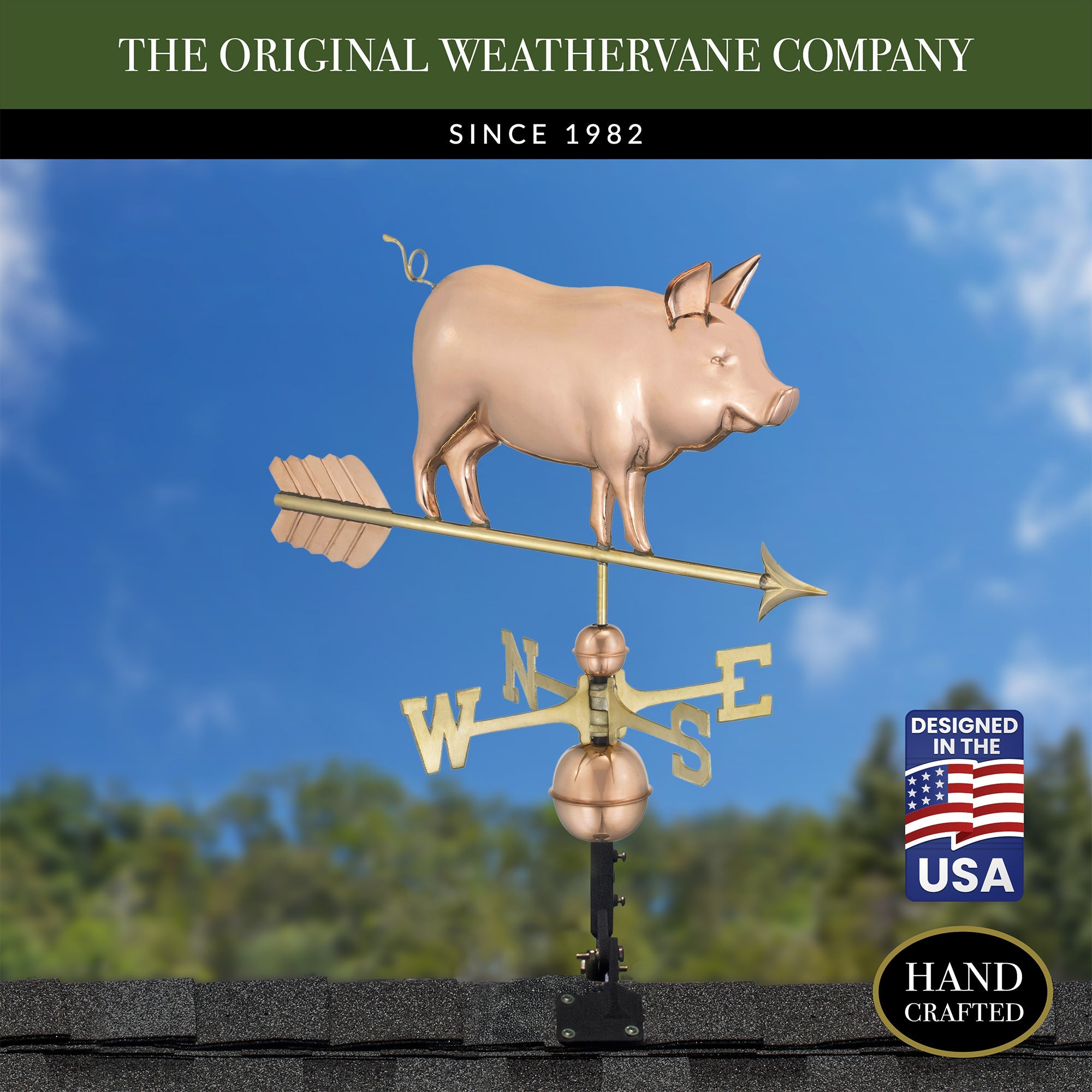 Country Pig Weathervane - Evira