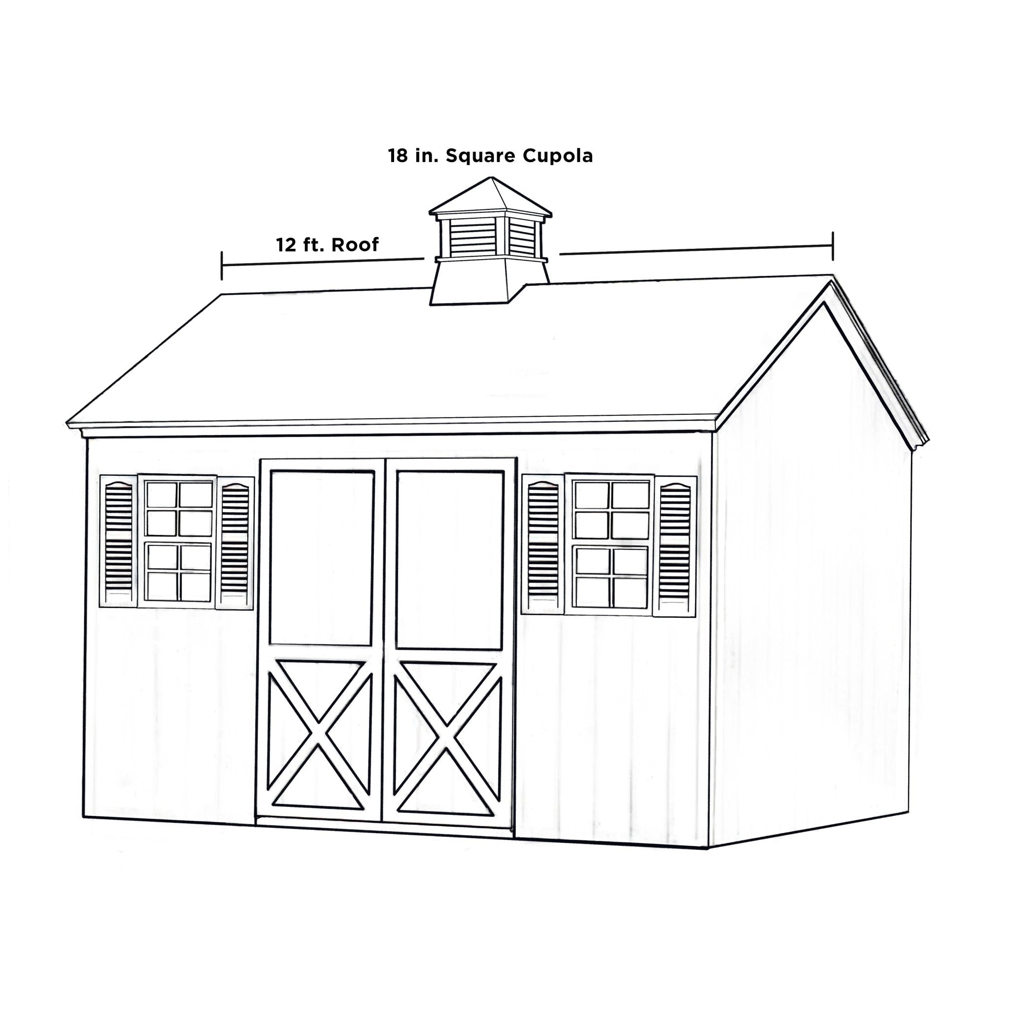 Coventry Vinyl Cupola Set – Copper Roof & Red Rooster - Evira