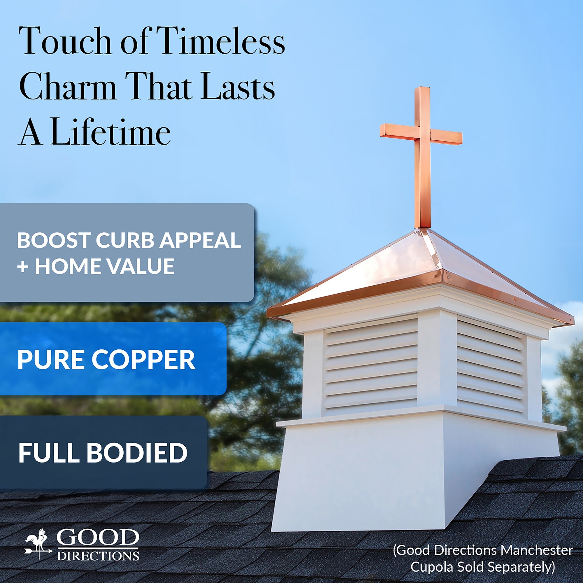 Cross Finial - Pure Copper by Evira - Evira