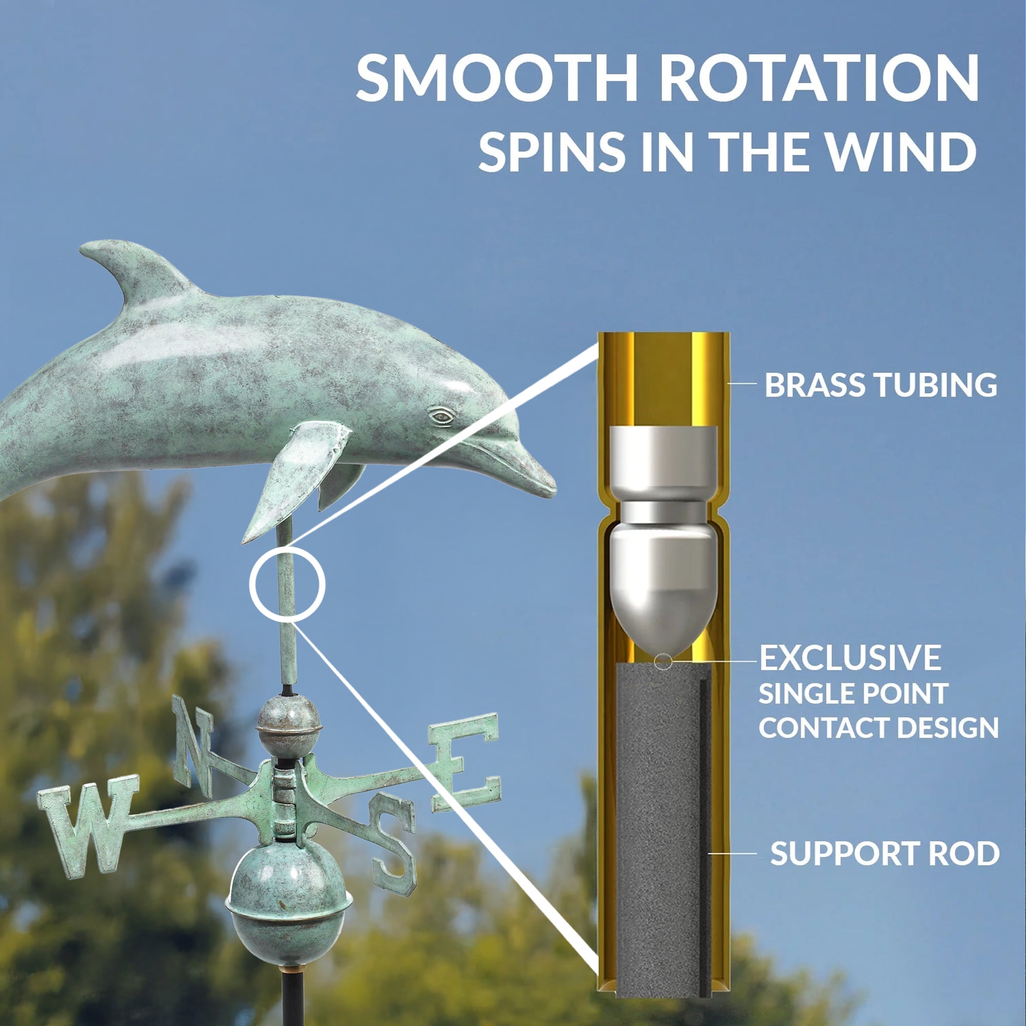 Dolphin Weathervane - Evira