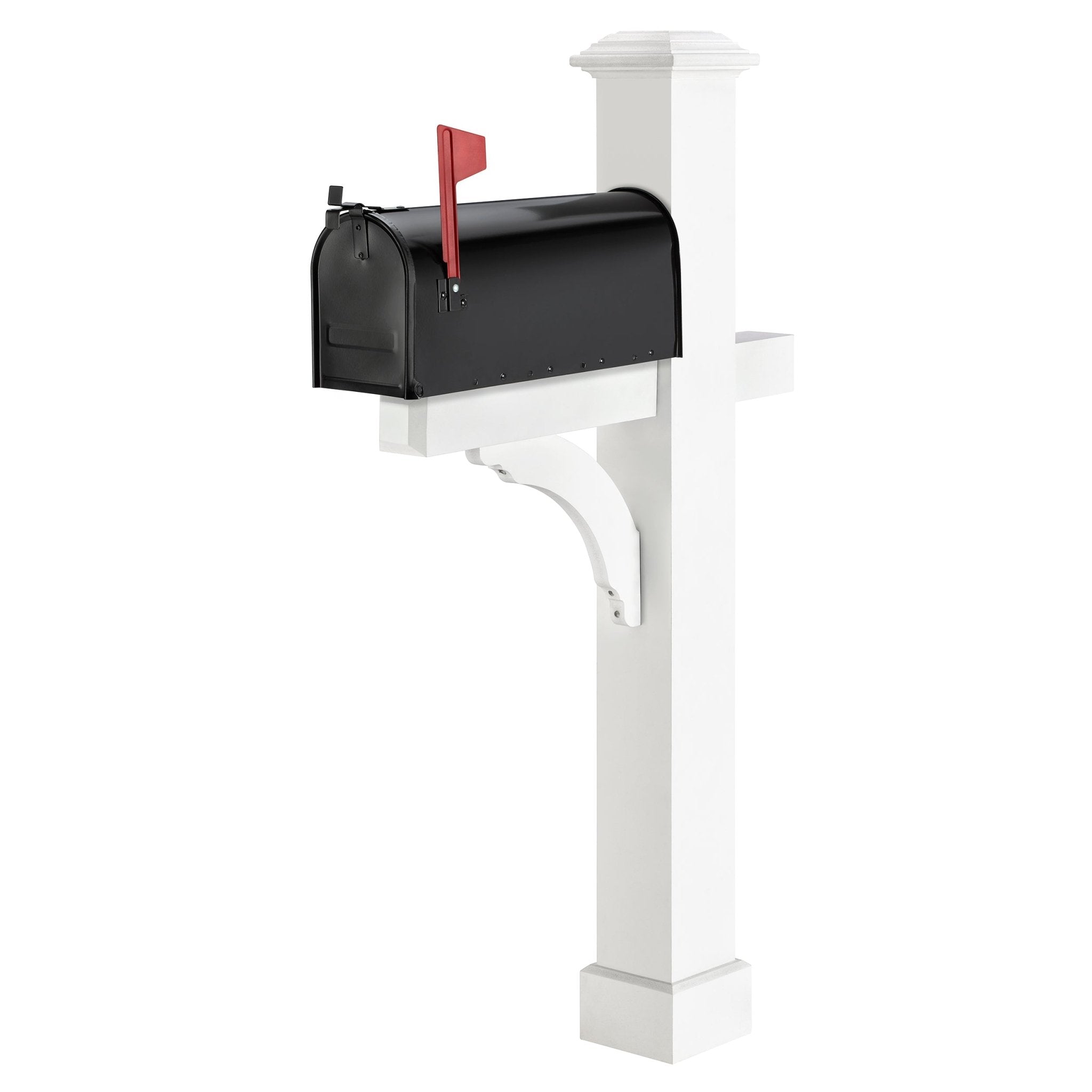 Essex Vinyl Mailbox Post with Classic Mailbox - Evira