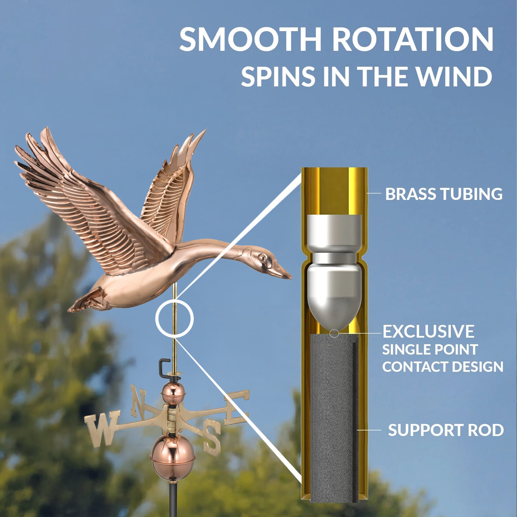 Feathered Goose Weathervane - Evira