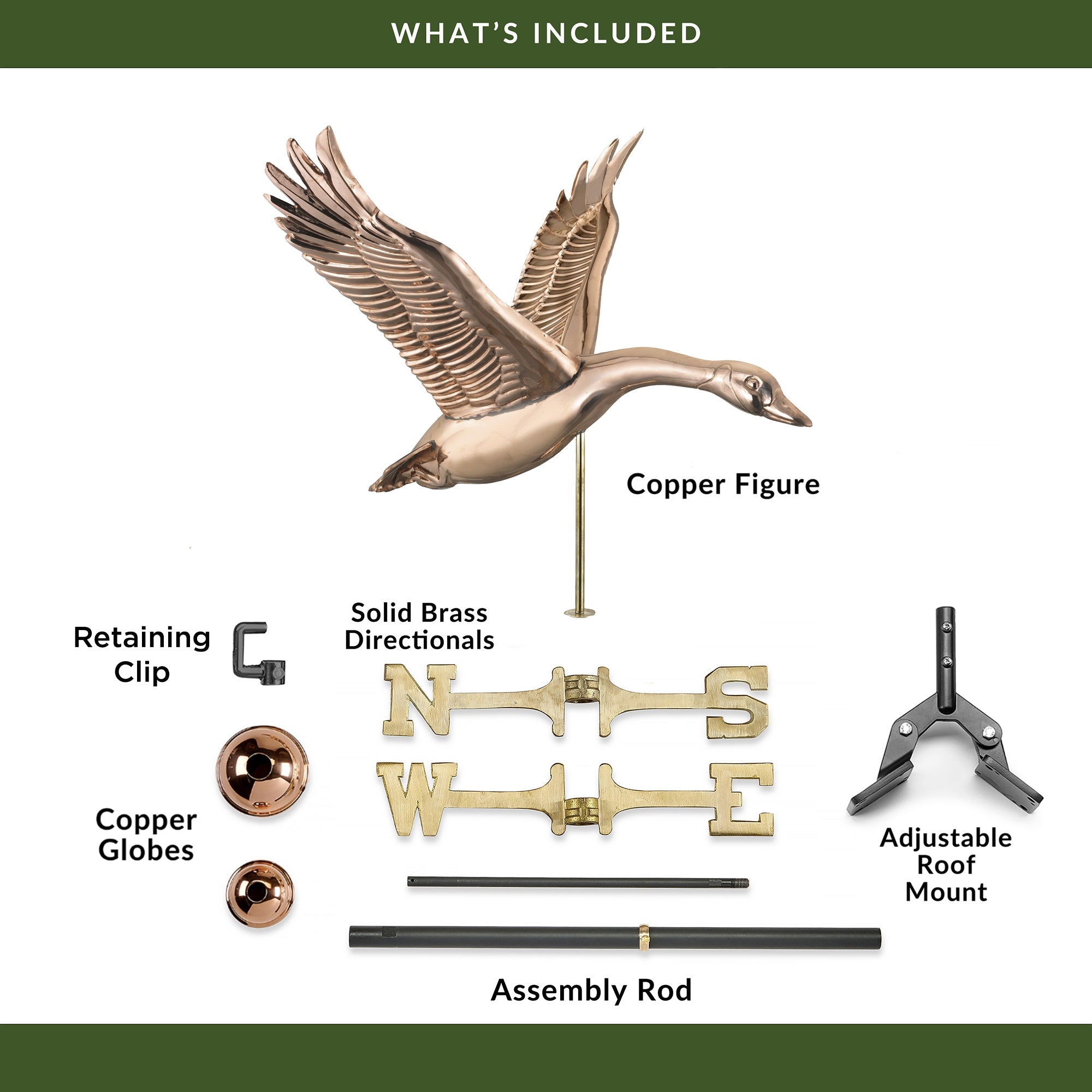 Feathered Goose Weathervane - Evira