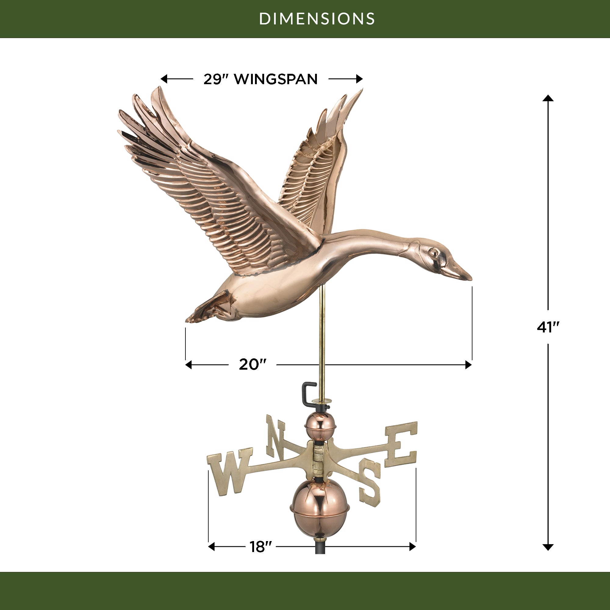 Feathered Goose Weathervane - Evira