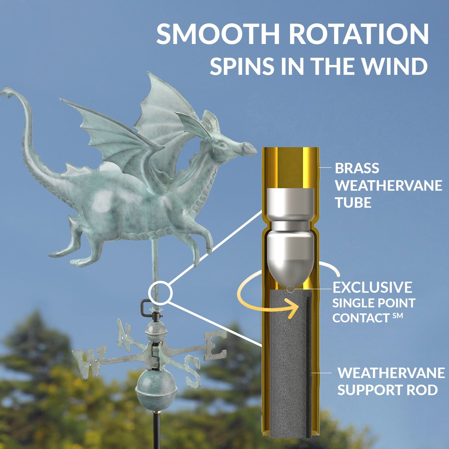 Flying Dragon Weathervane - Evira