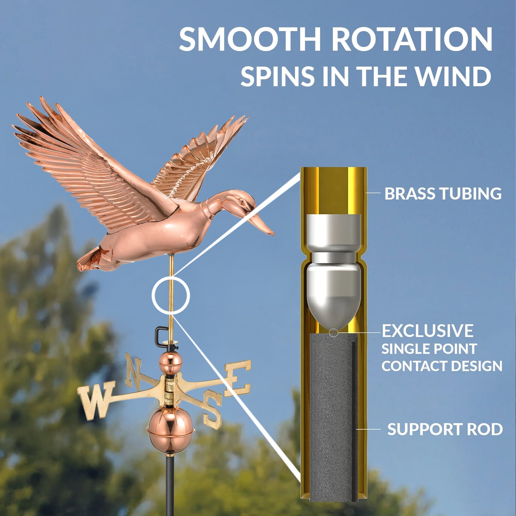 Flying Duck Weathervane - Evira
