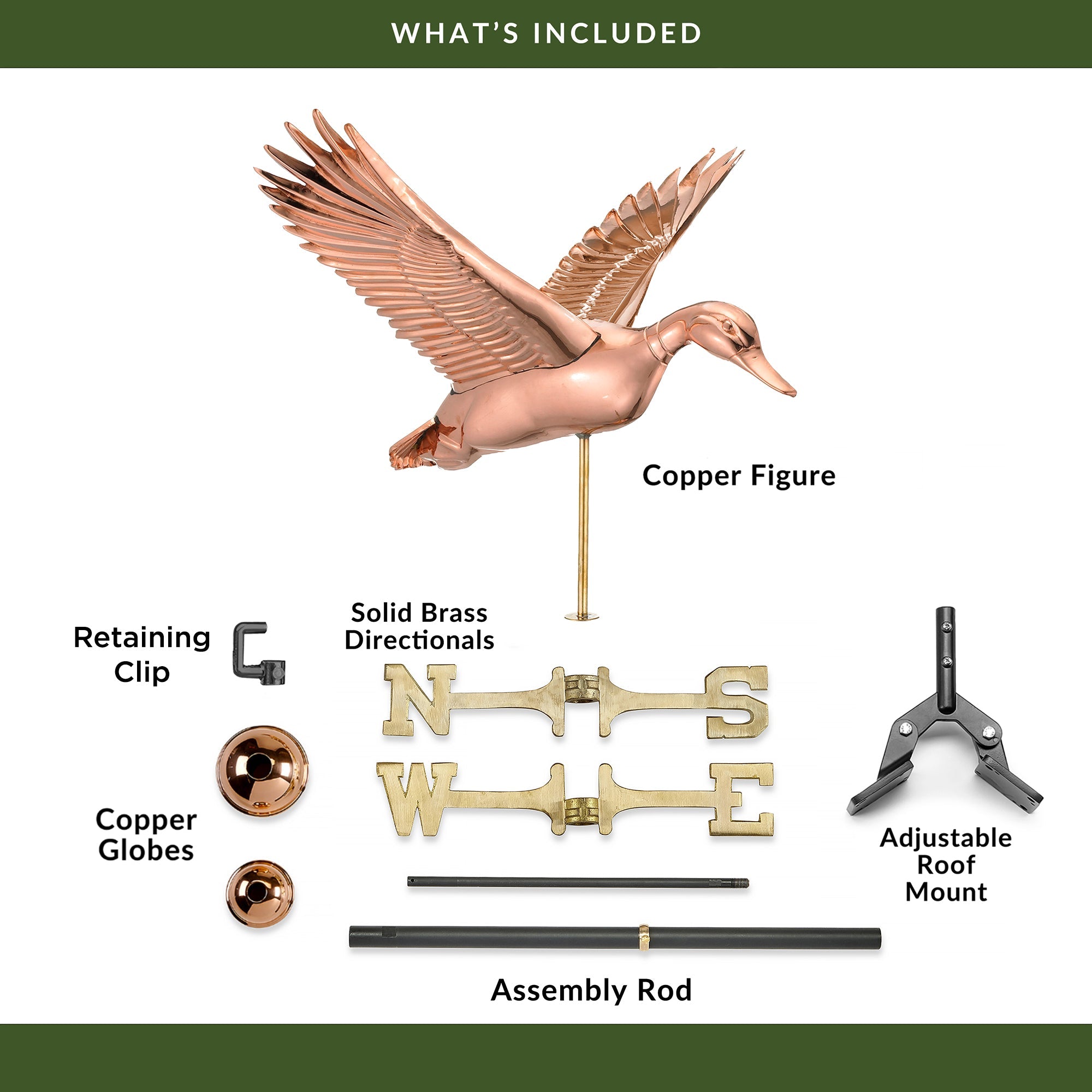 Flying Duck Weathervane - Evira