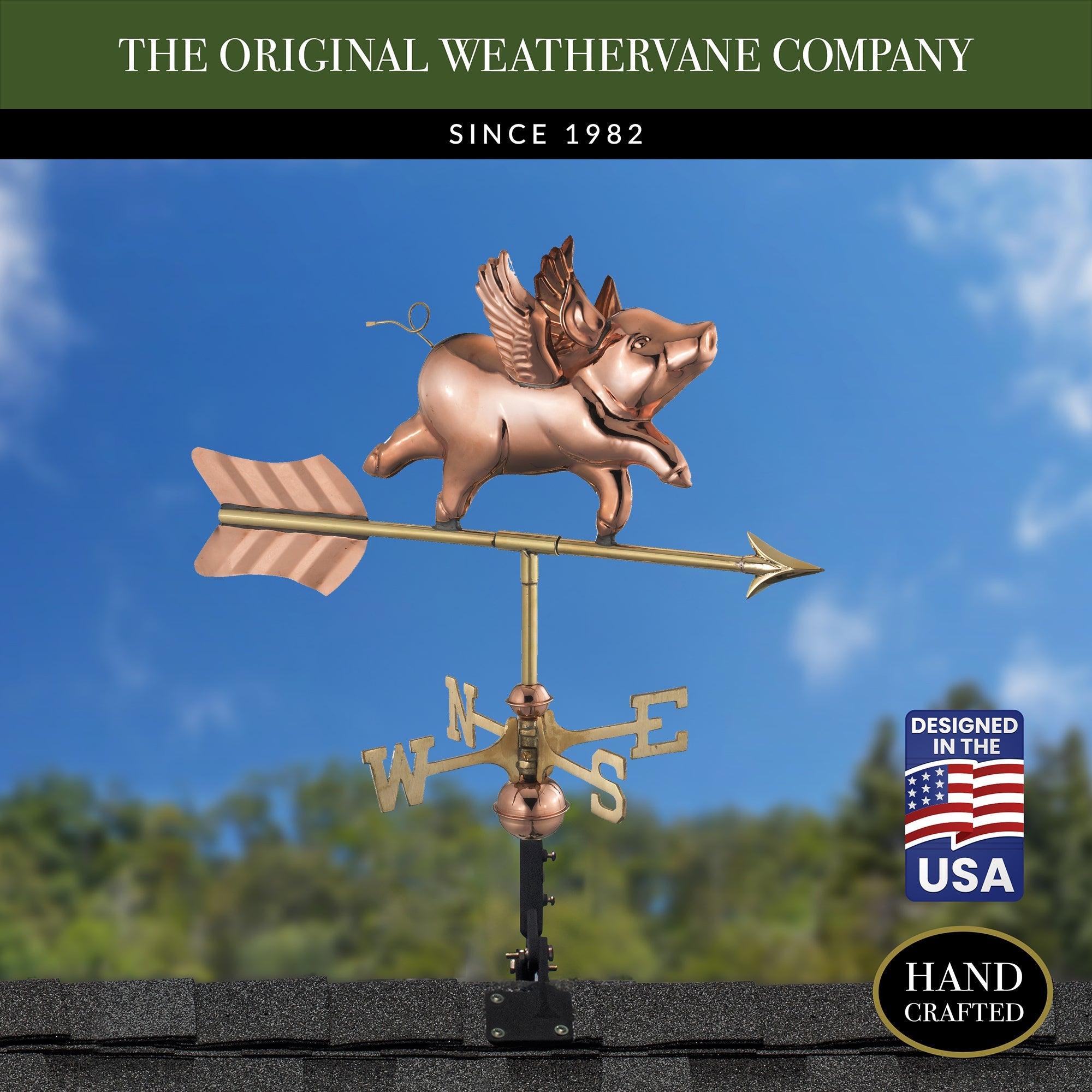 Flying Pig Cottage Weathervane - Evira