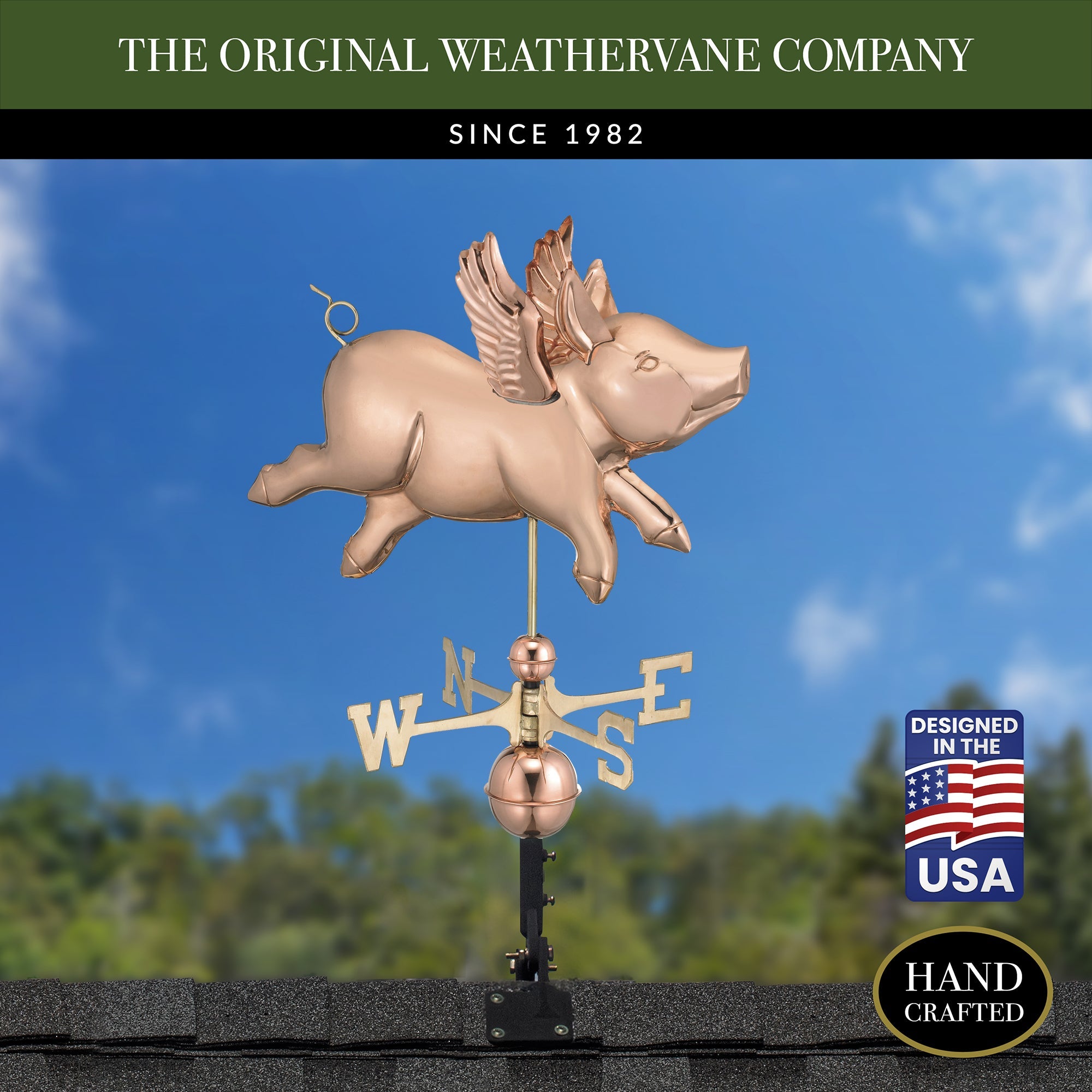 Flying Pig Weathervane - Evira