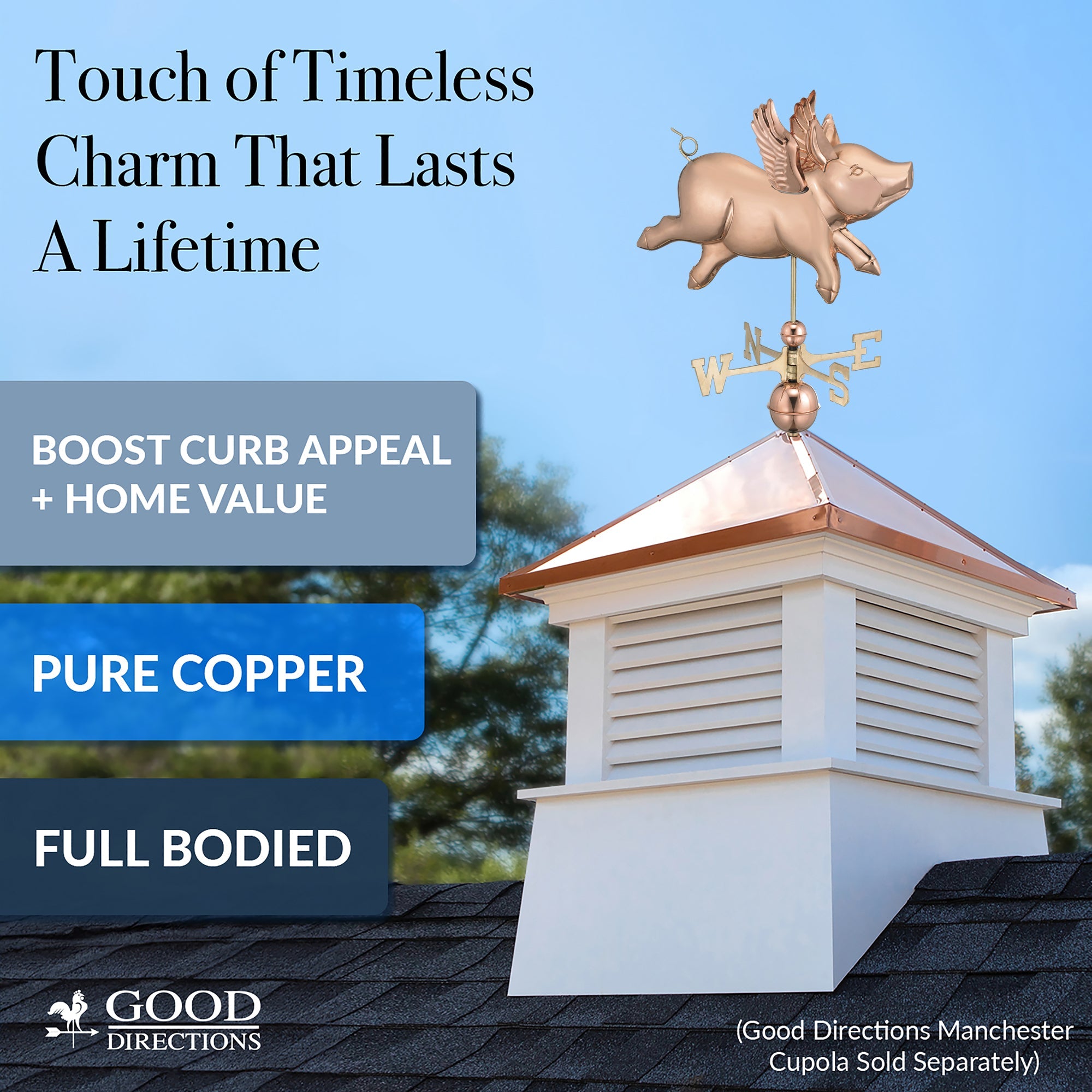 Flying Pig Weathervane - Evira